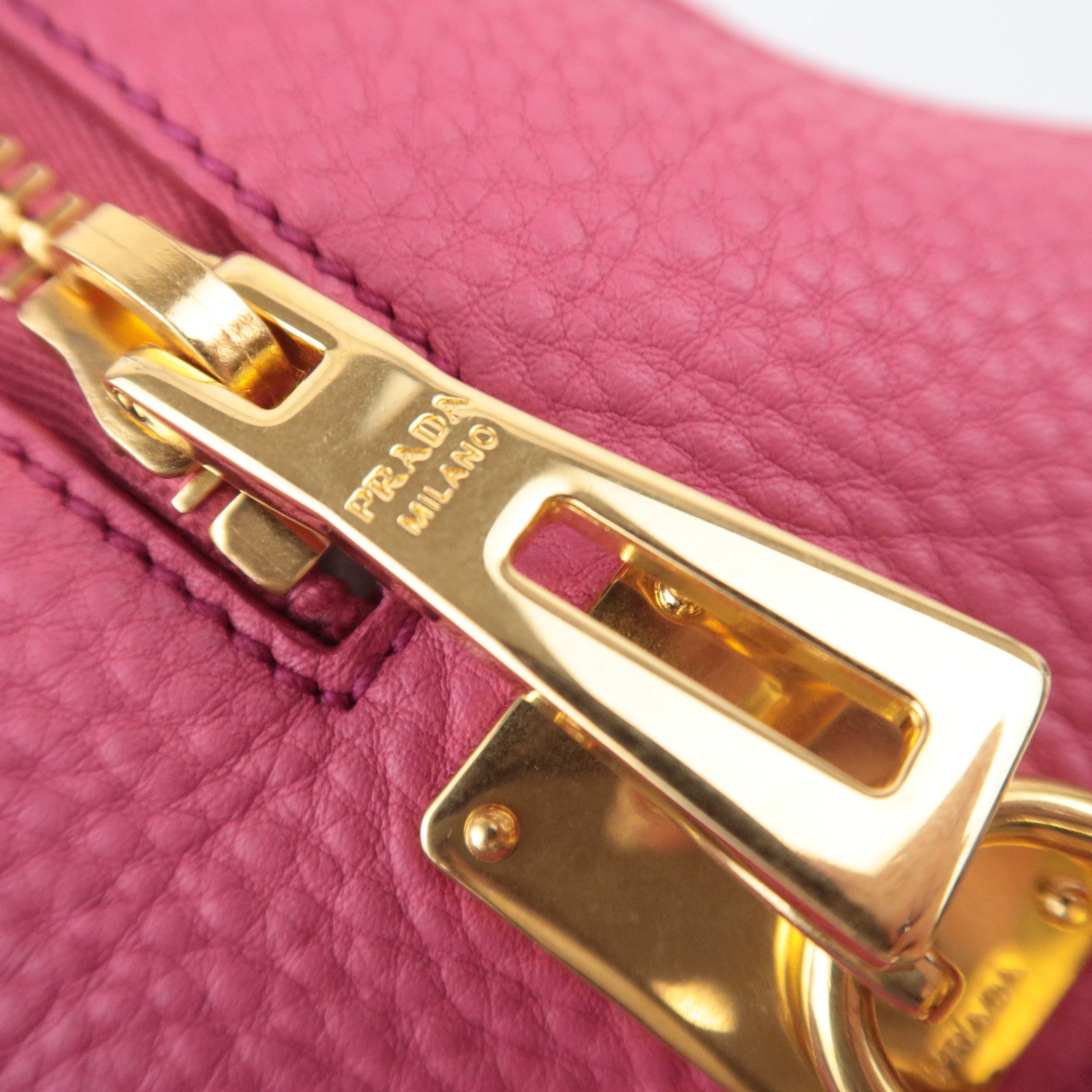 PRADA 2Way Leather Handbag Pink