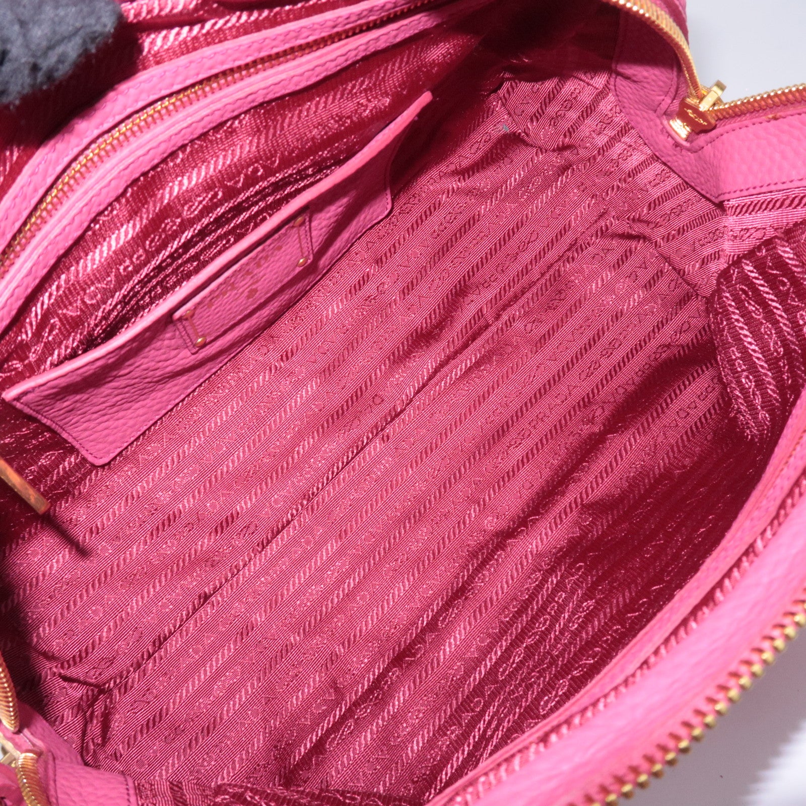 PRADA 2Way Leather Handbag Pink