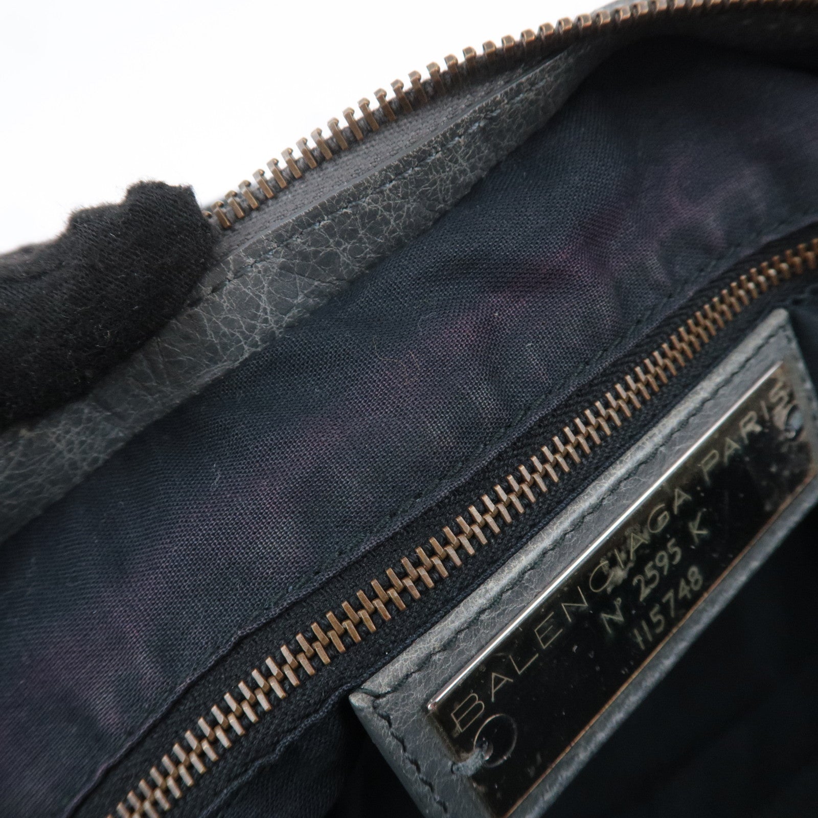BALENCIAGA The City 2Way Leather Shoulder Bag Gray 115748