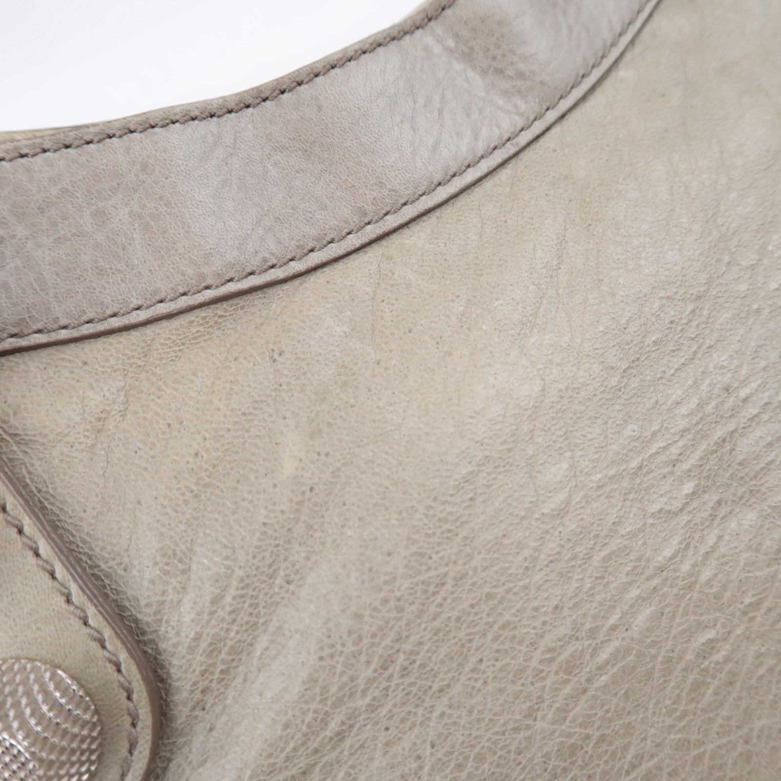 BALENCIAGA The Giant City 2Way Leather Shoulder Bag Khaki 173084