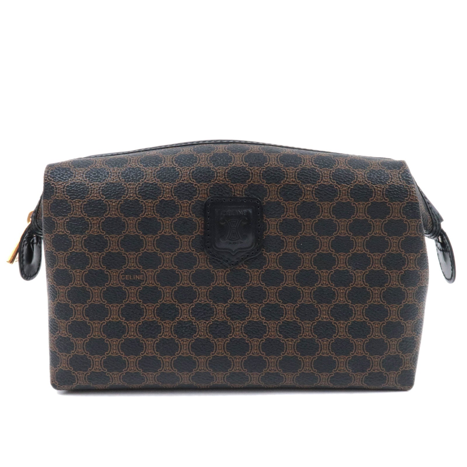 CELINE Macadam PVC Leather Toiletry Bag Black90509