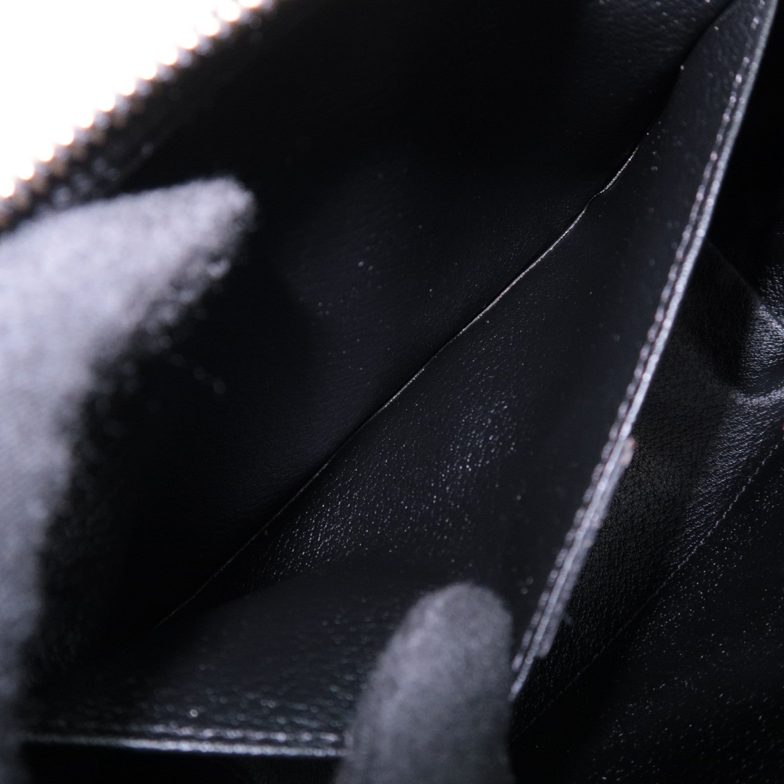 CELINE Macadam PVC Leather Toiletry Bag Black
