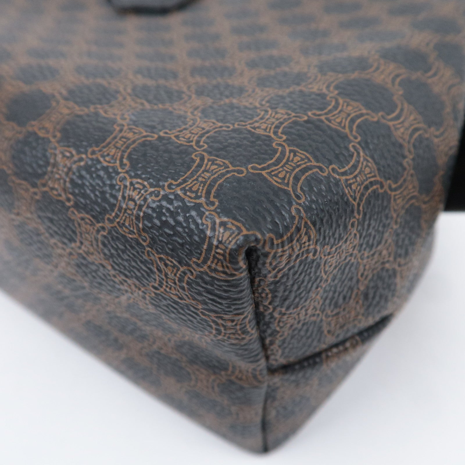 CELINE Macadam PVC Leather Toiletry Bag Black