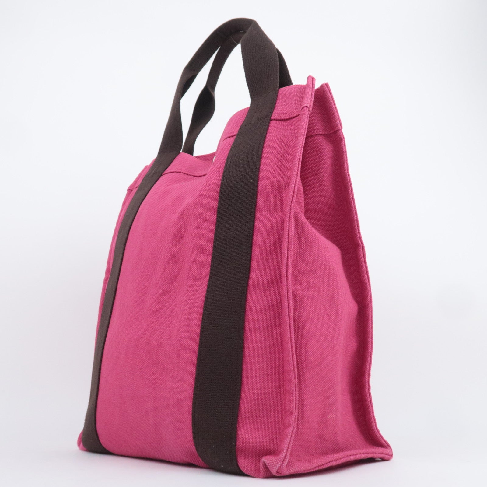 HERMES Sac De Plage Nomade PM Canvas Tote Bag Pink