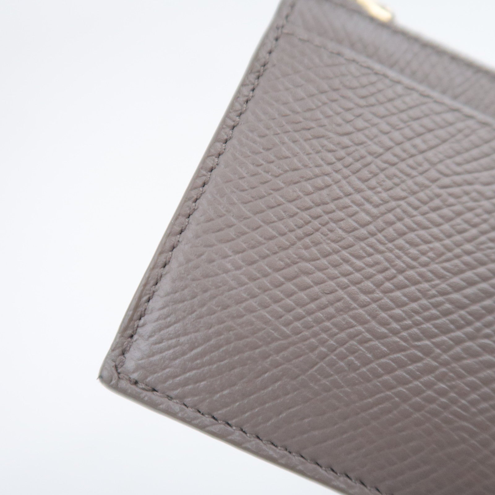 CELINE Leather Card Case Gray