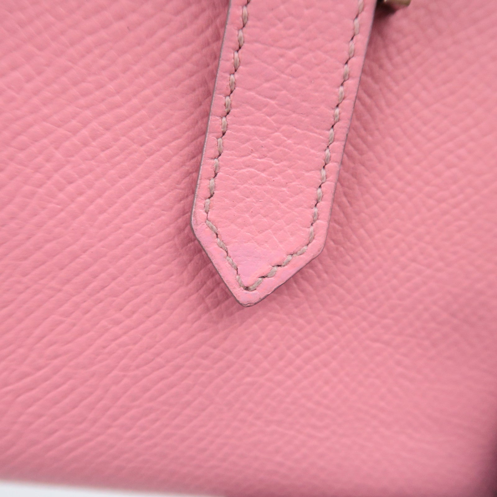 HERMES Bearn Soufflet Long Wallet □R Stamp (2014) Veau Epsom Pink Silver HDW