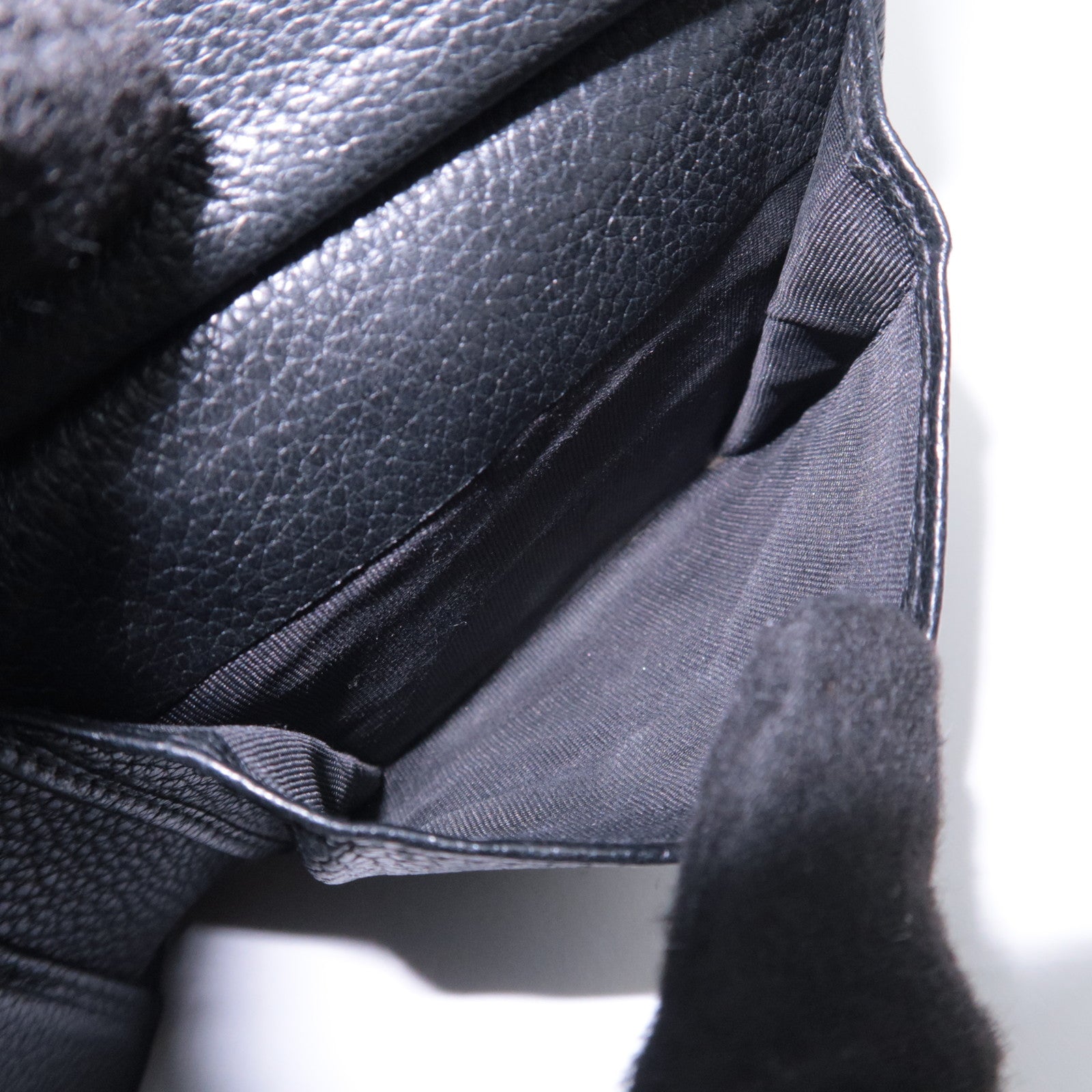 GUCCI Vintage Logo Leather Wallet Black 496316
