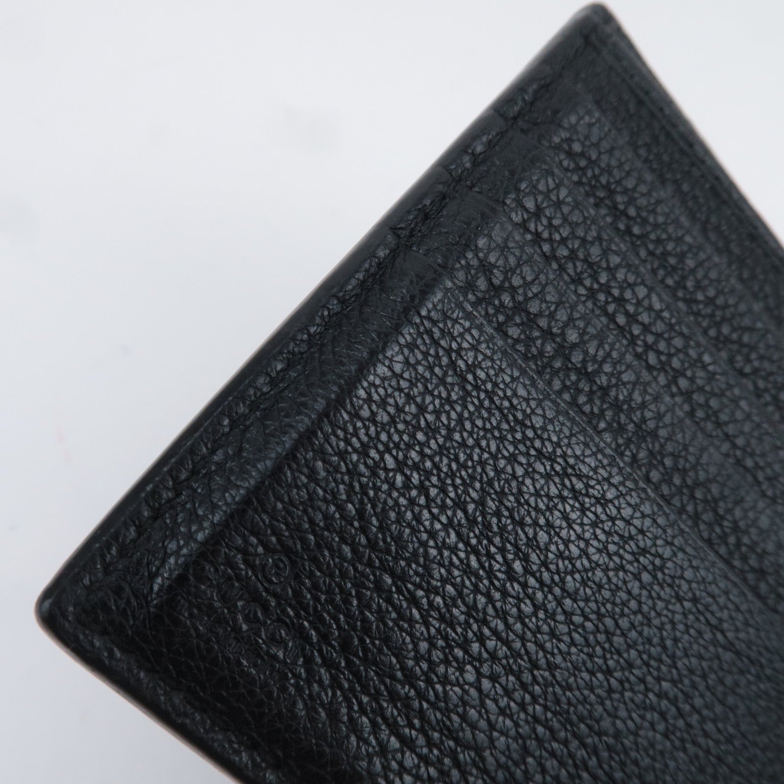 GUCCI Vintage Logo Leather Wallet Black 496316