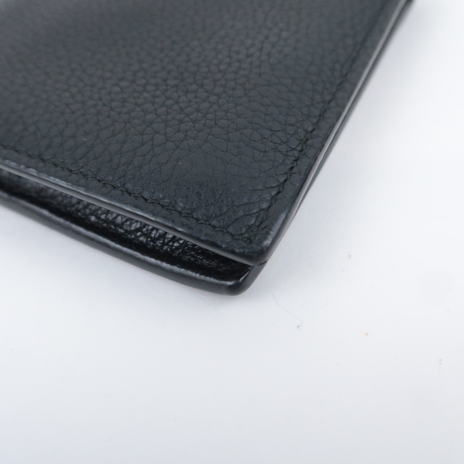 GUCCI Vintage Logo Leather Wallet Black 496316