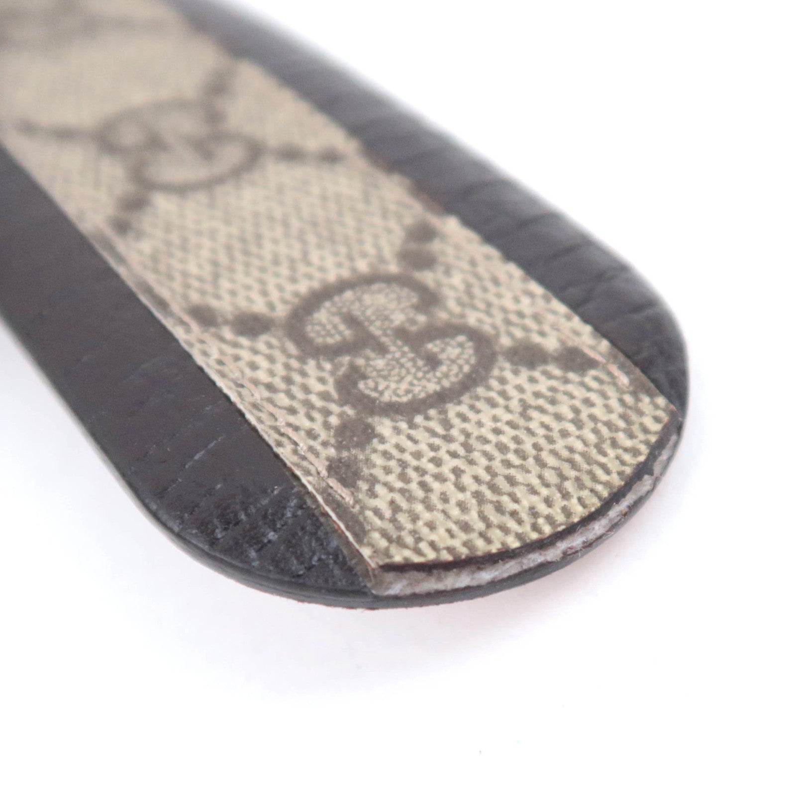 GUCCI Interlocking G GG Supreme Belt 85/34 Beige Brown 142931
