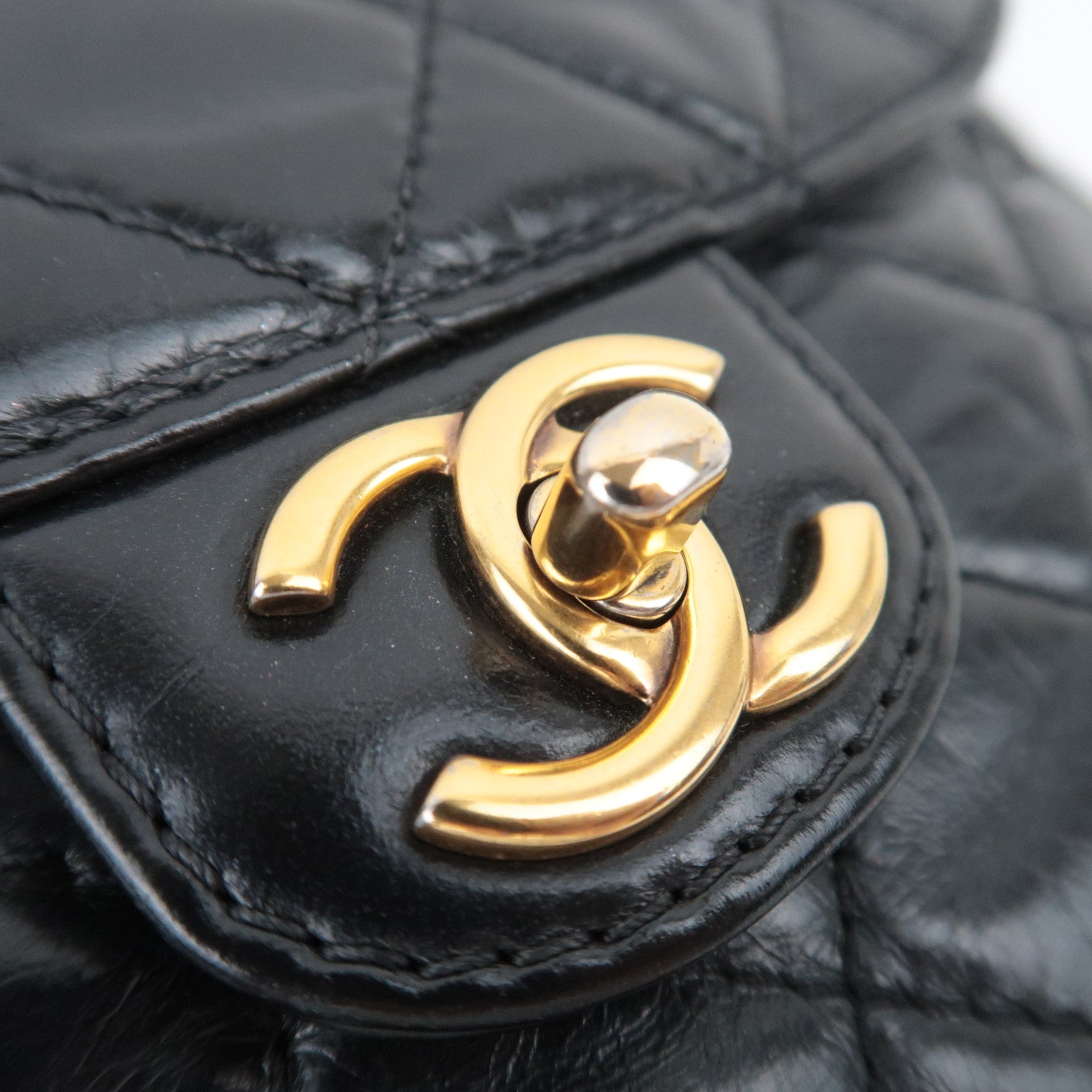 CHANEL Paris-Dubai Bubble CC Flap Bag Aged Calfskin Black Gold HDW