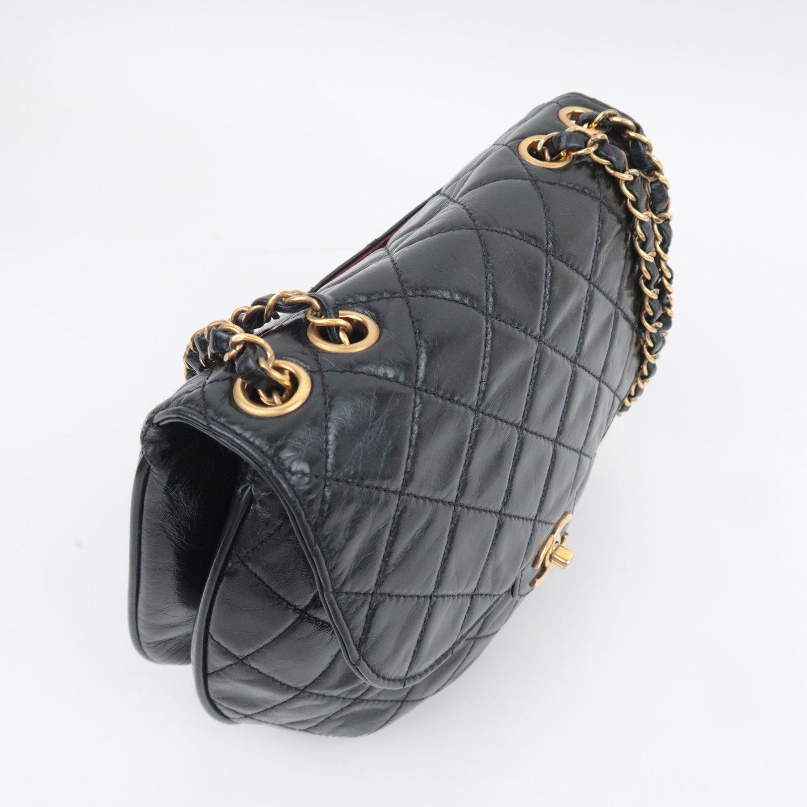 CHANEL Paris-Dubai Bubble CC Flap Bag Aged Calfskin Black Gold HDW