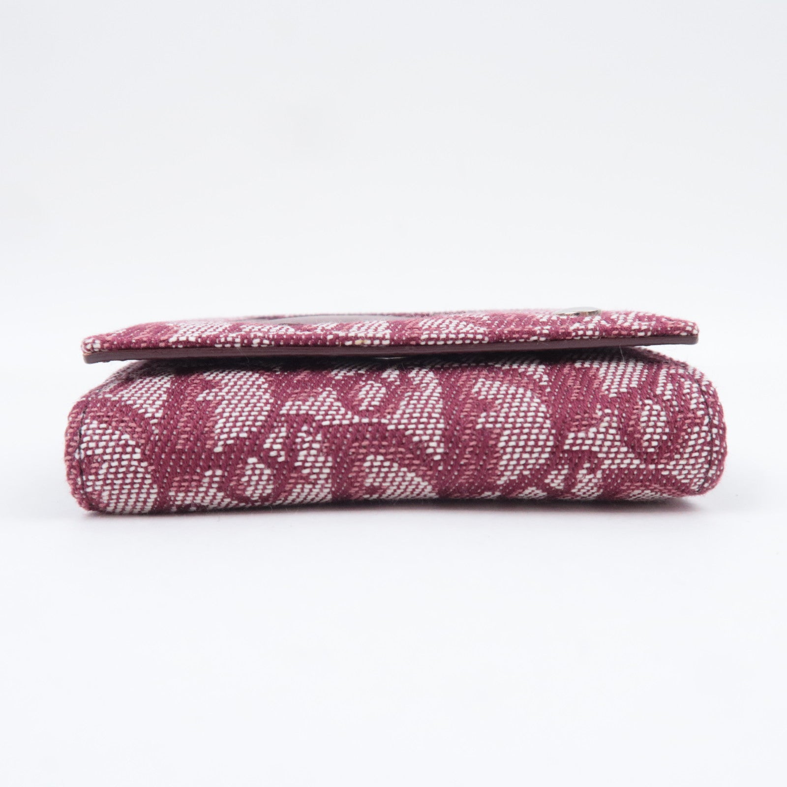 Christian Dior Trotter Canvas Leather Wallet Red