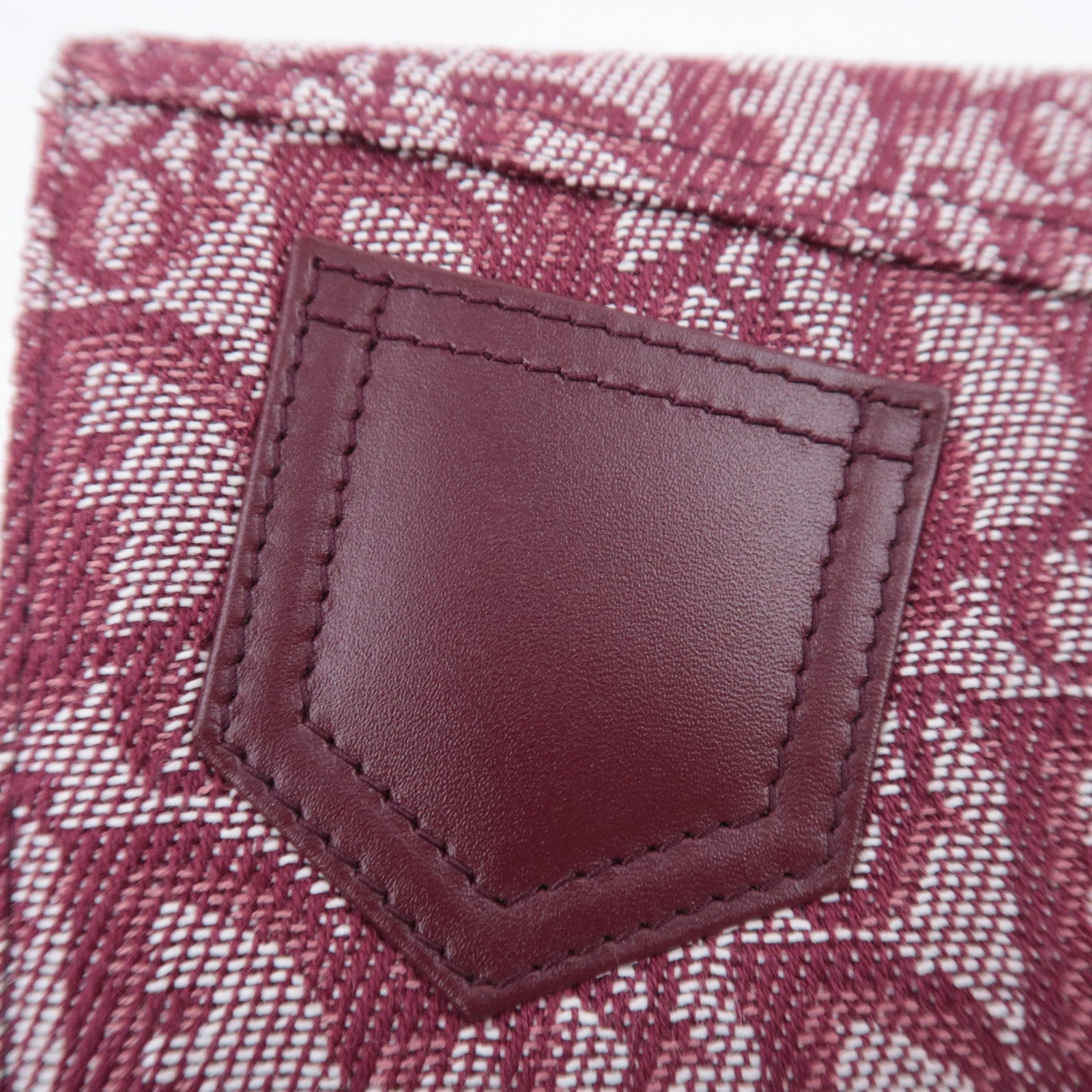 Christian Dior Trotter Canvas Leather Wallet Red