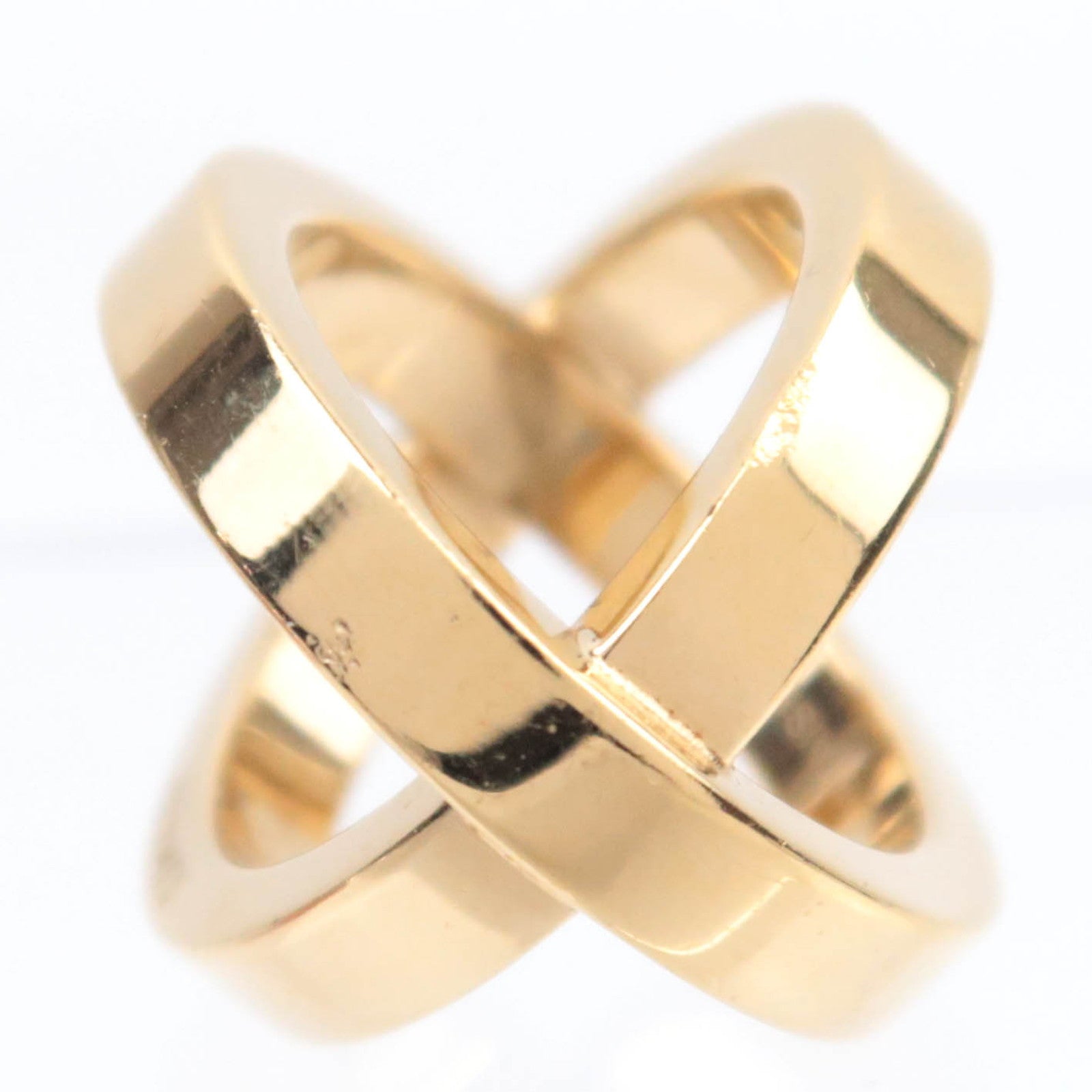 HERMES Cosmos Scarf Ring Gold Color