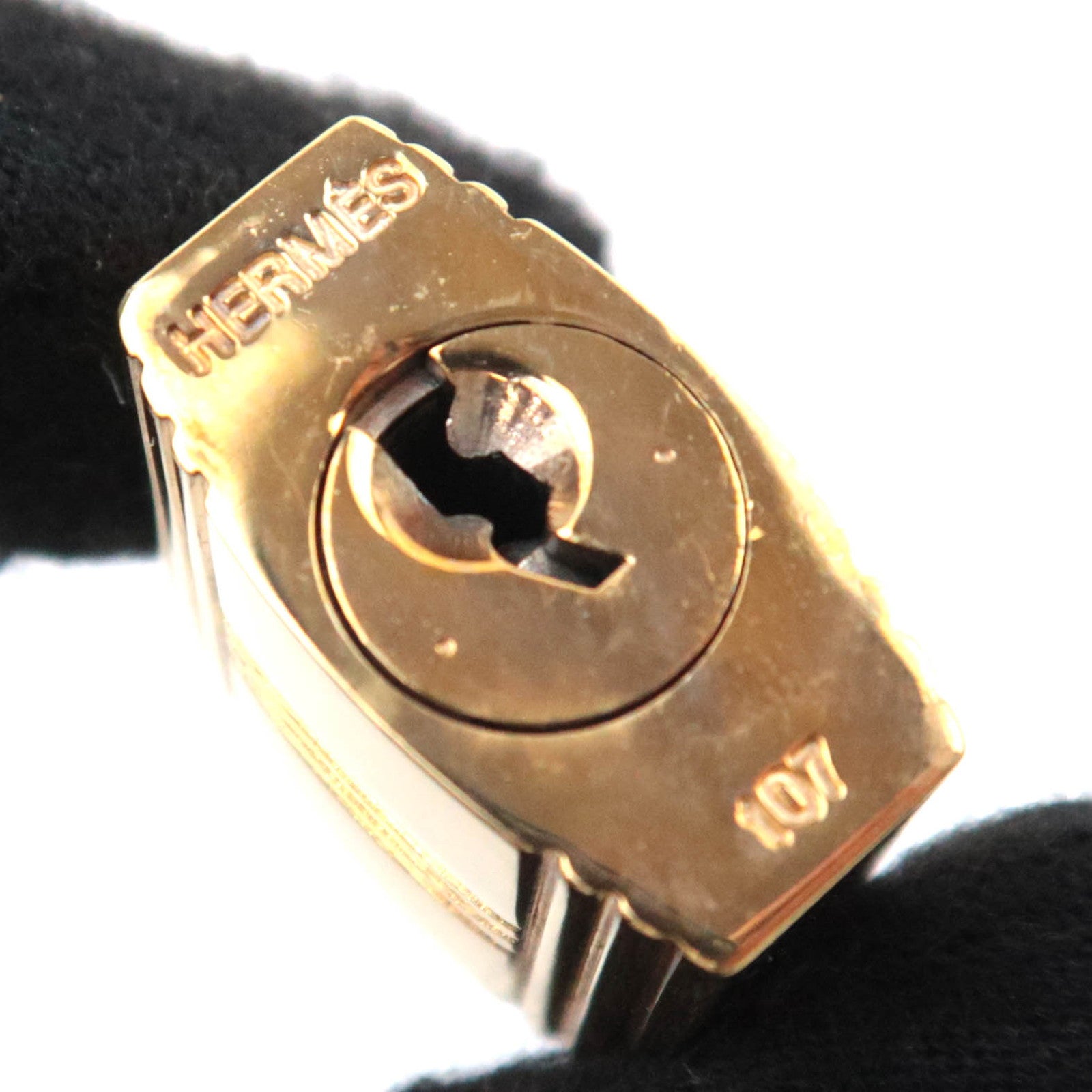 HERMES Key Lock No.107 Gold Color