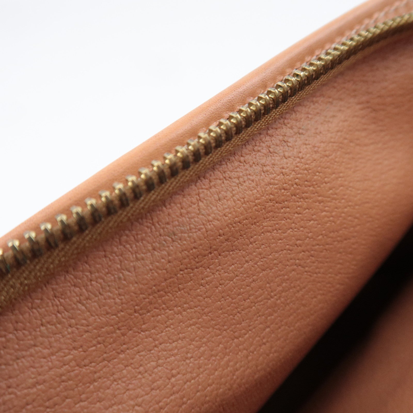 CELINE Macadam PVC Leather Clutch Bag Brown