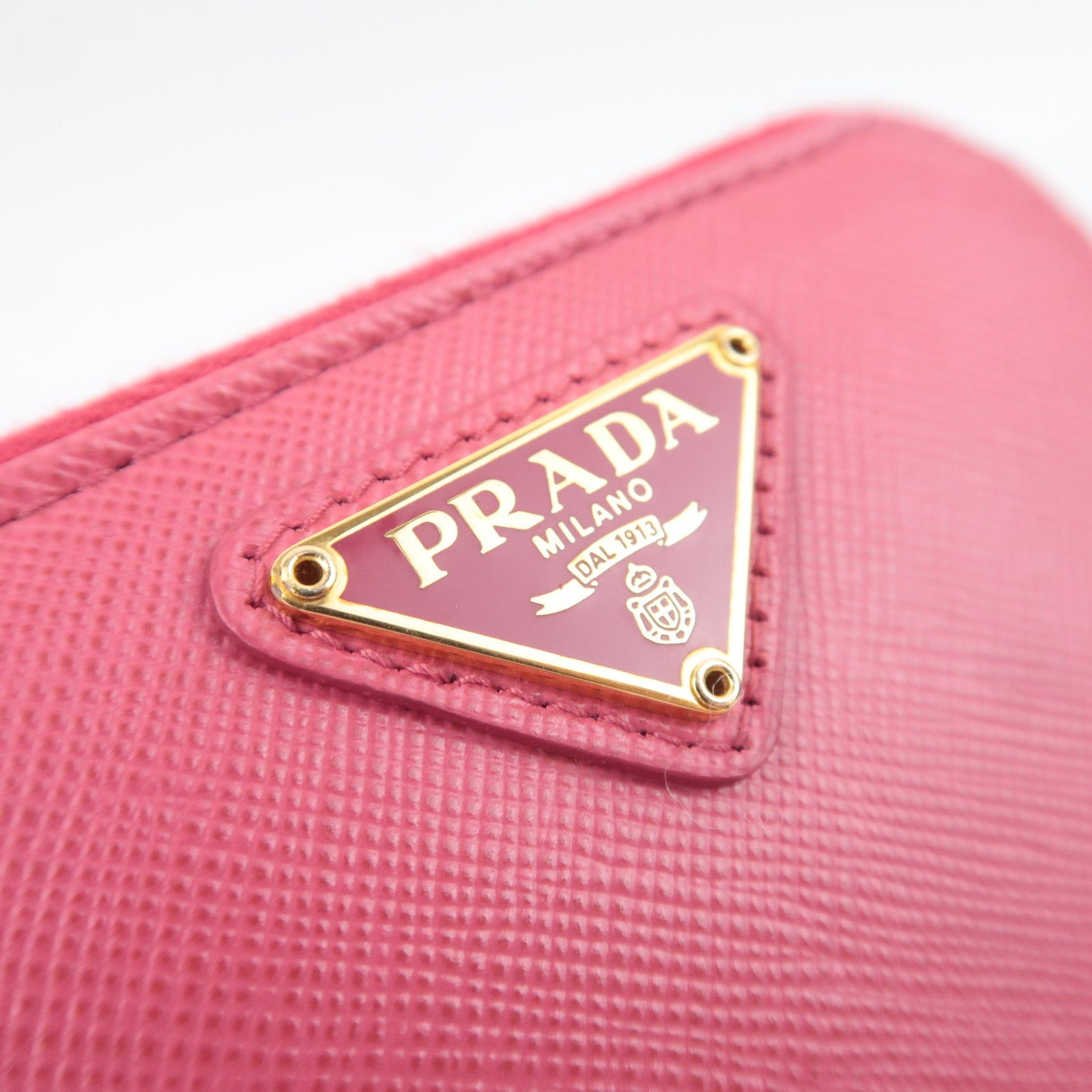 PRADA Leather Coin Case Pink