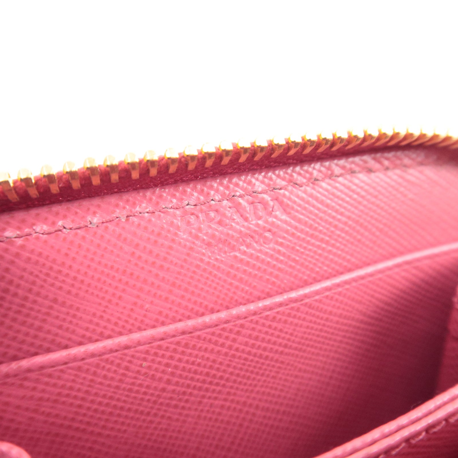 PRADA Leather Coin Case Pink