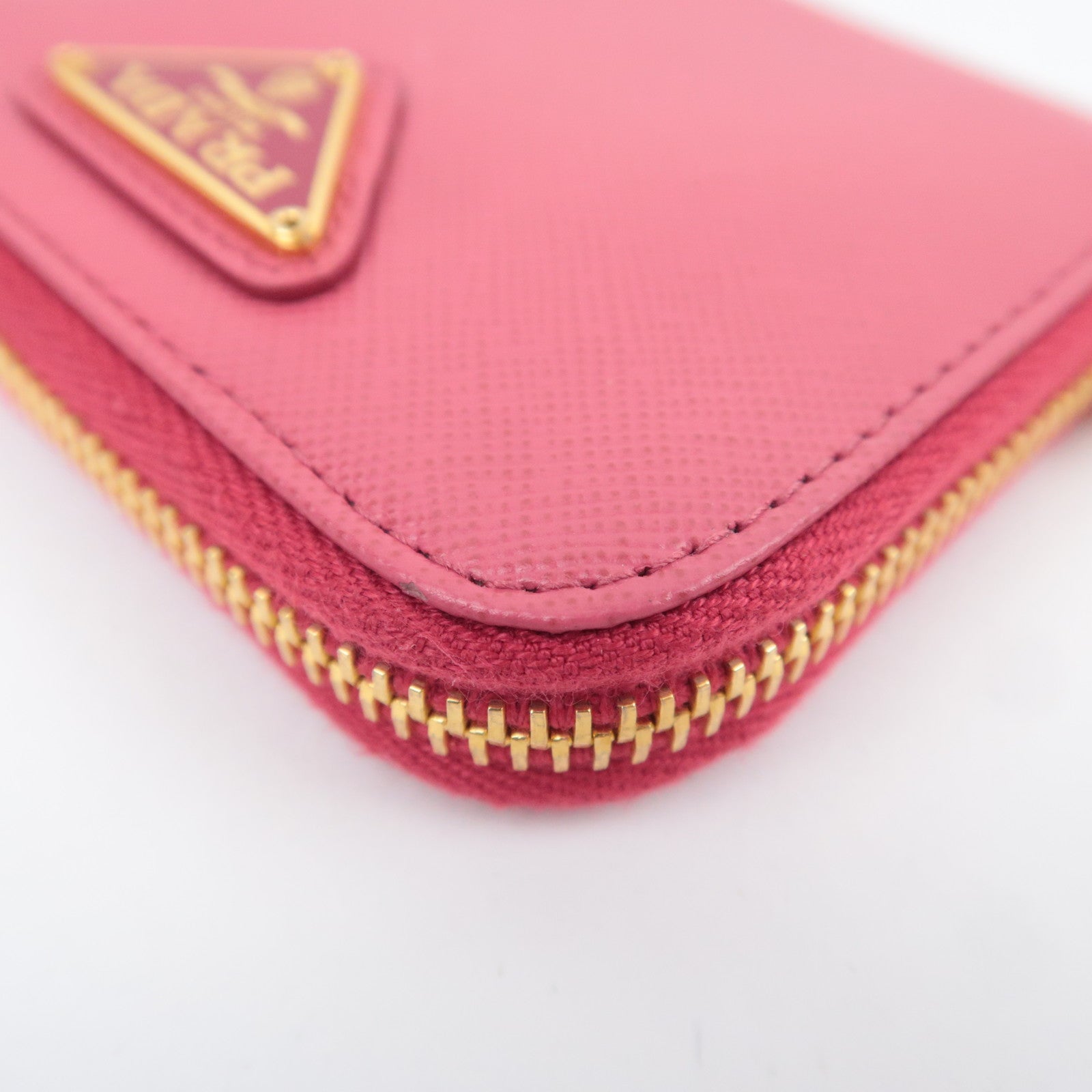 PRADA Leather Coin Case Pink