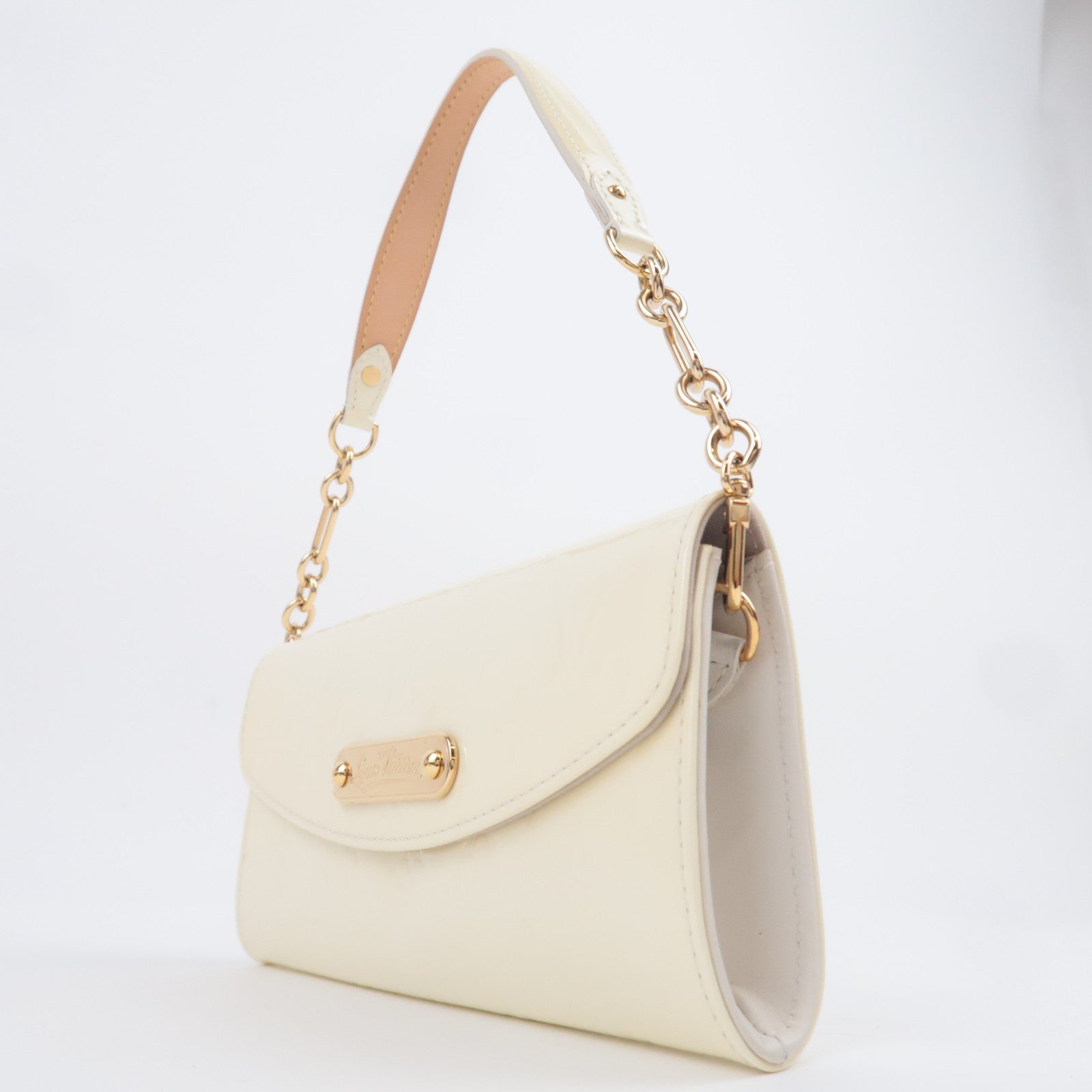 Louis Vuitton Monogram Vernis Sunset Boulevard Shoulder Bag Perle M93541