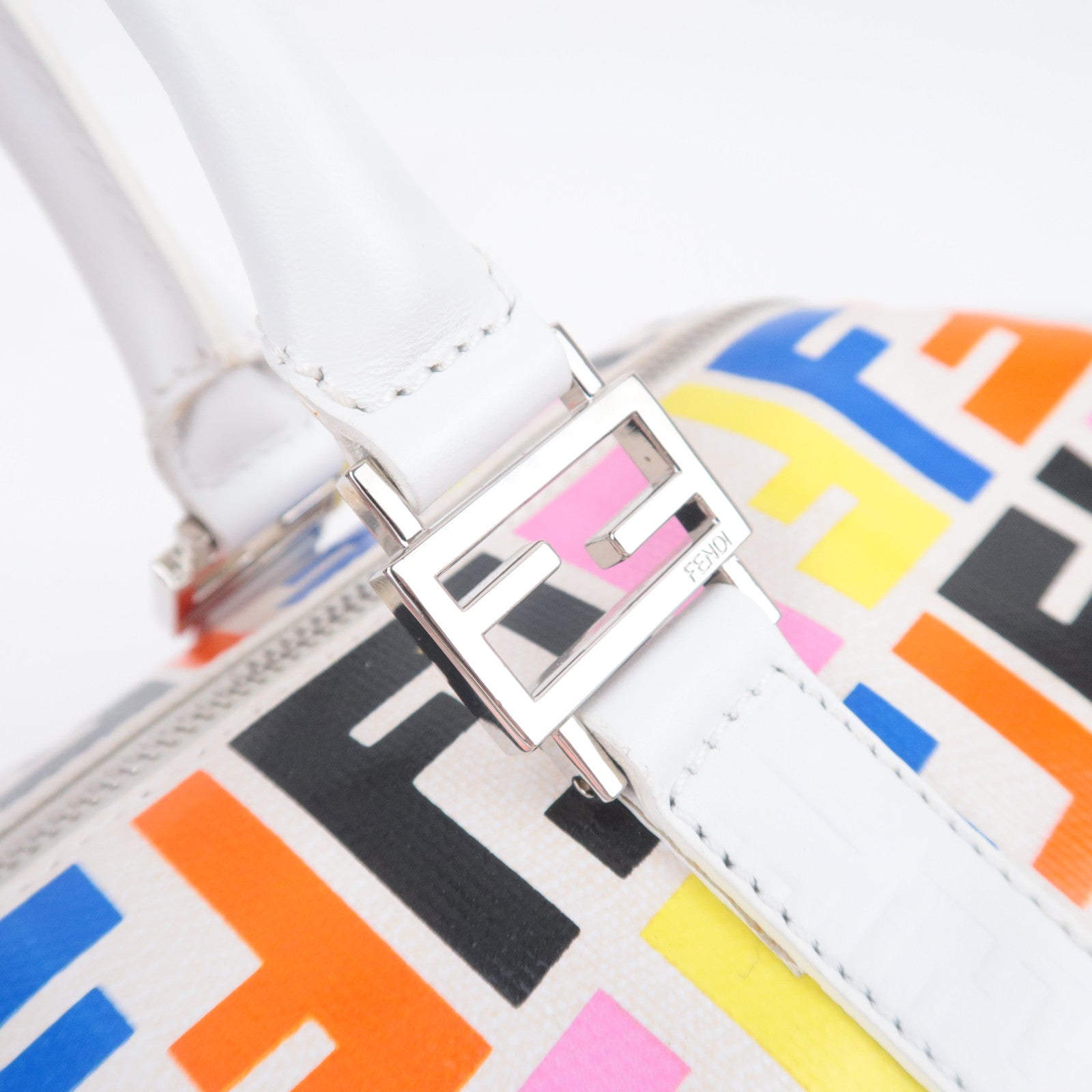 FENDI Zucca PVC Leather Handbag Multicolor 8BL098