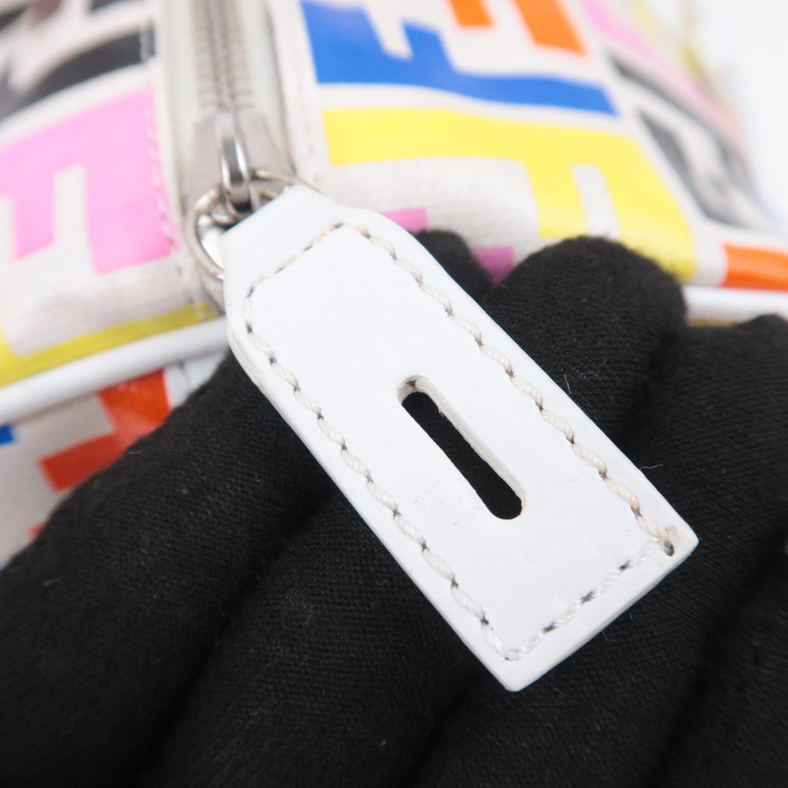 FENDI Zucca PVC Leather Handbag Multicolor 8BL098