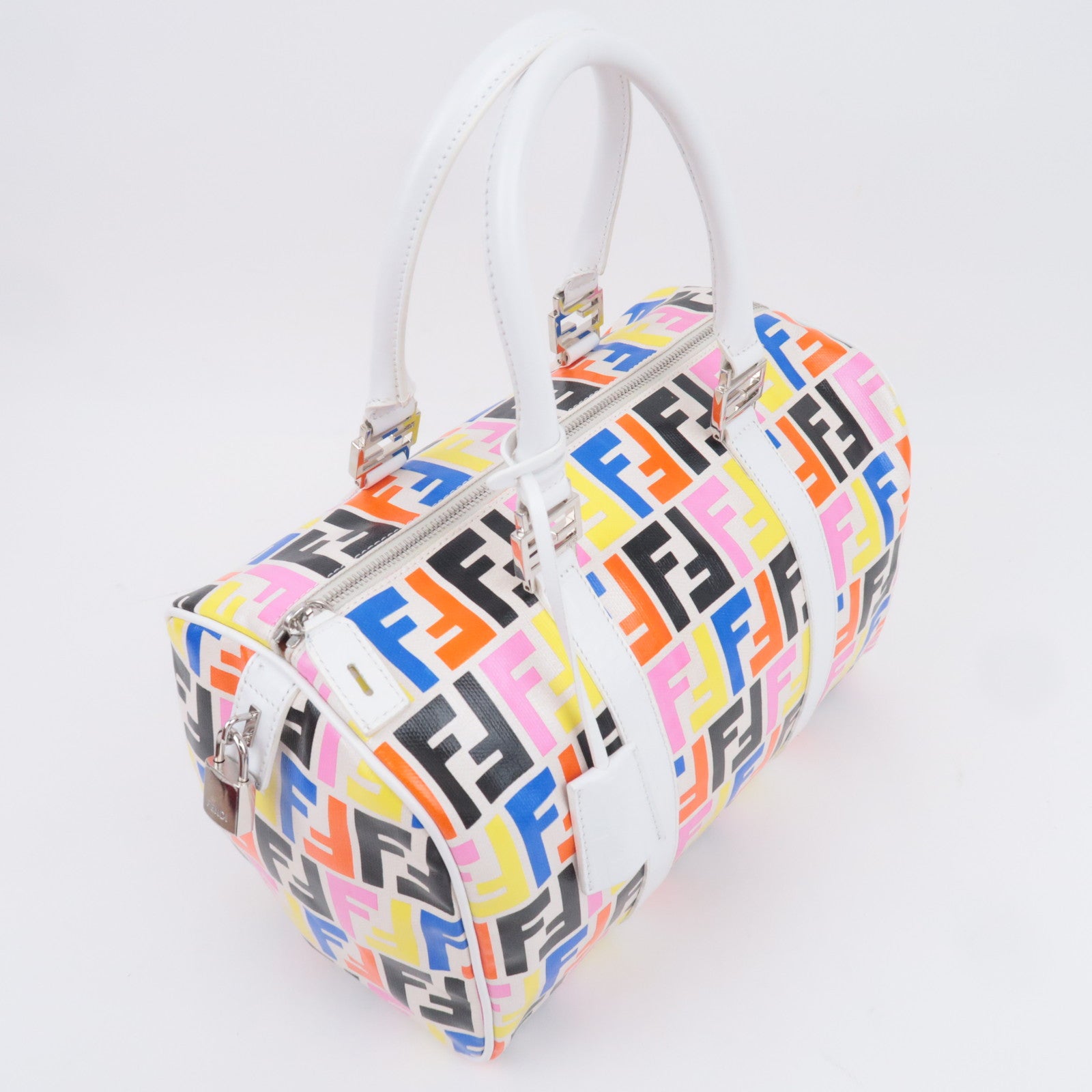 FENDI Zucca PVC Leather Handbag Multicolor 8BL098