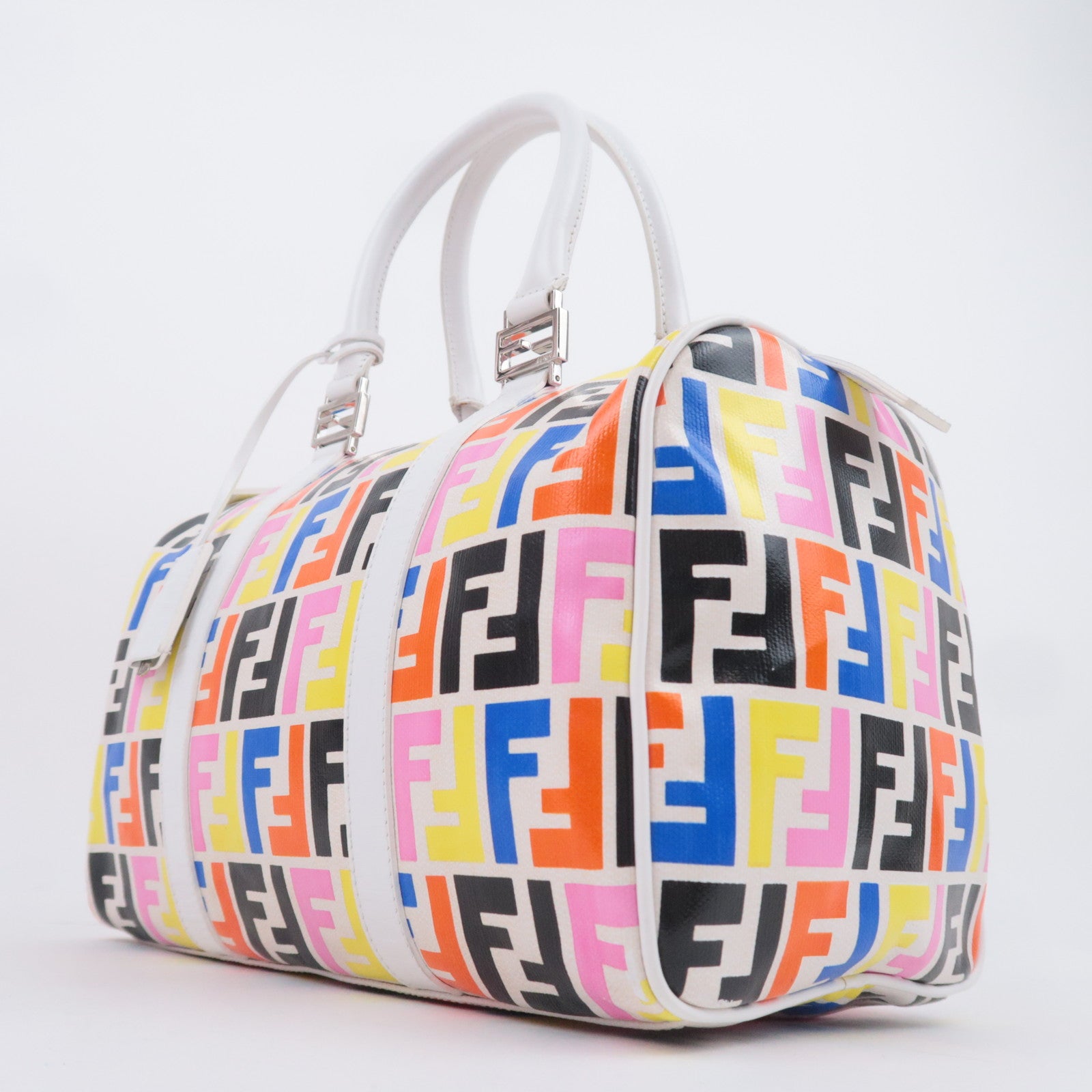 FENDI Zucca PVC Leather Handbag Multicolor 8BL098