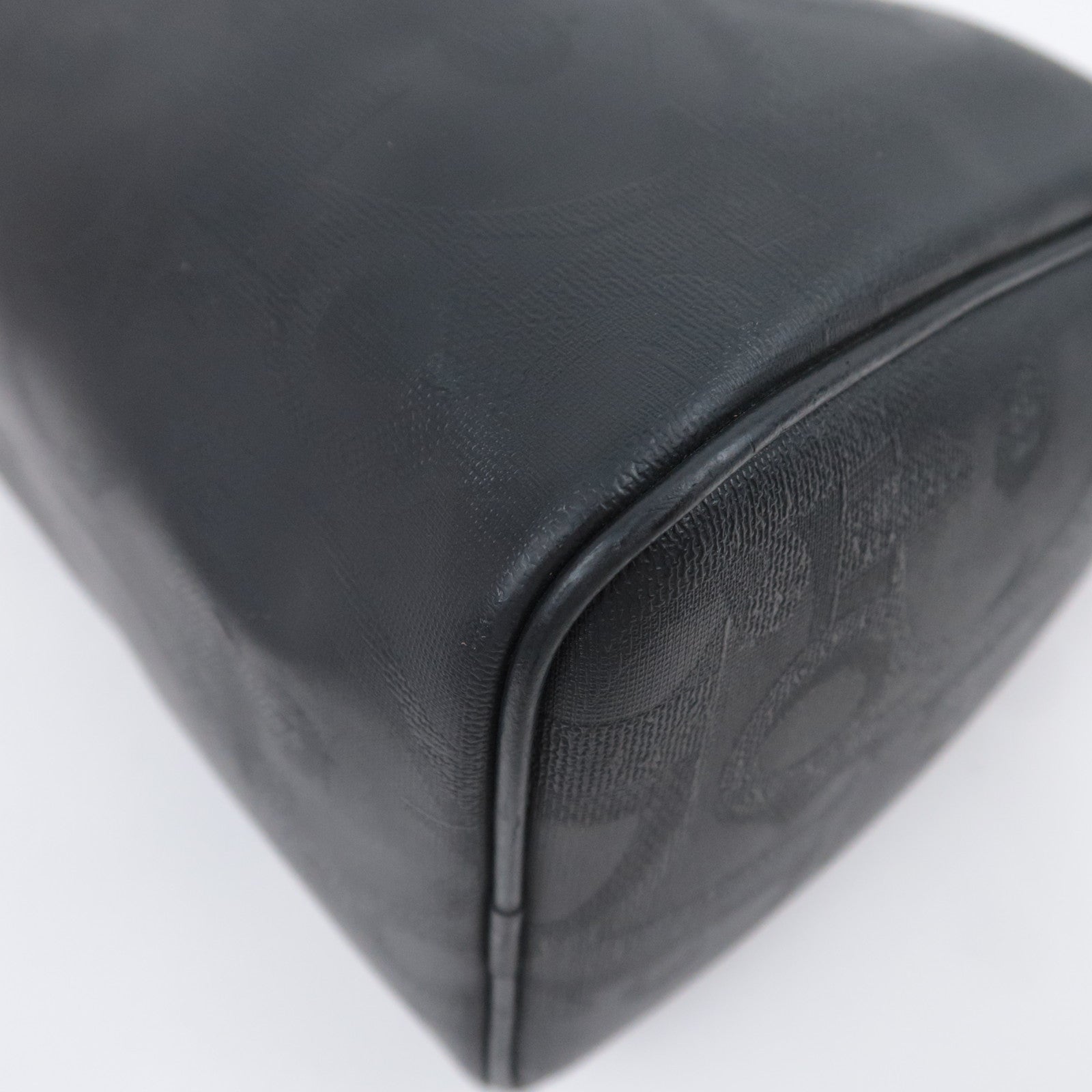 Christian Dior Trotter PVC Leather Boston Bag Black