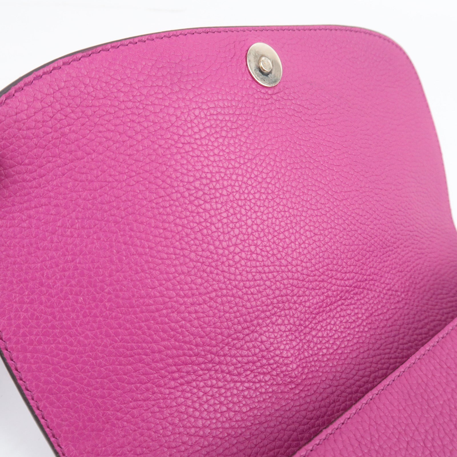 GUCCI Soho Interlocking G Leather Chain Shoulder Bag Purple 336752