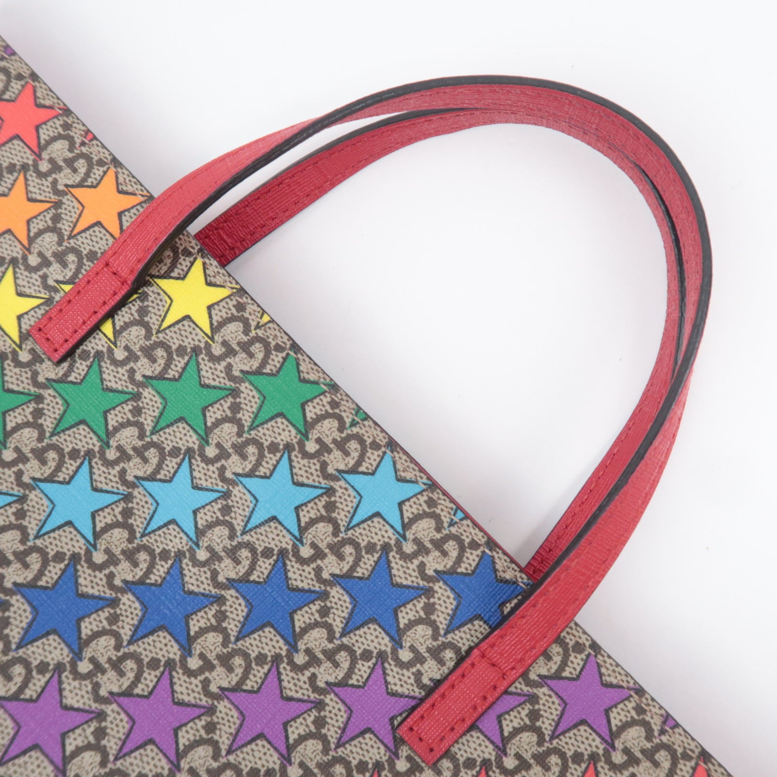 GUCCI Children's Rainbow Star Tote Bag GG Supreme 410812