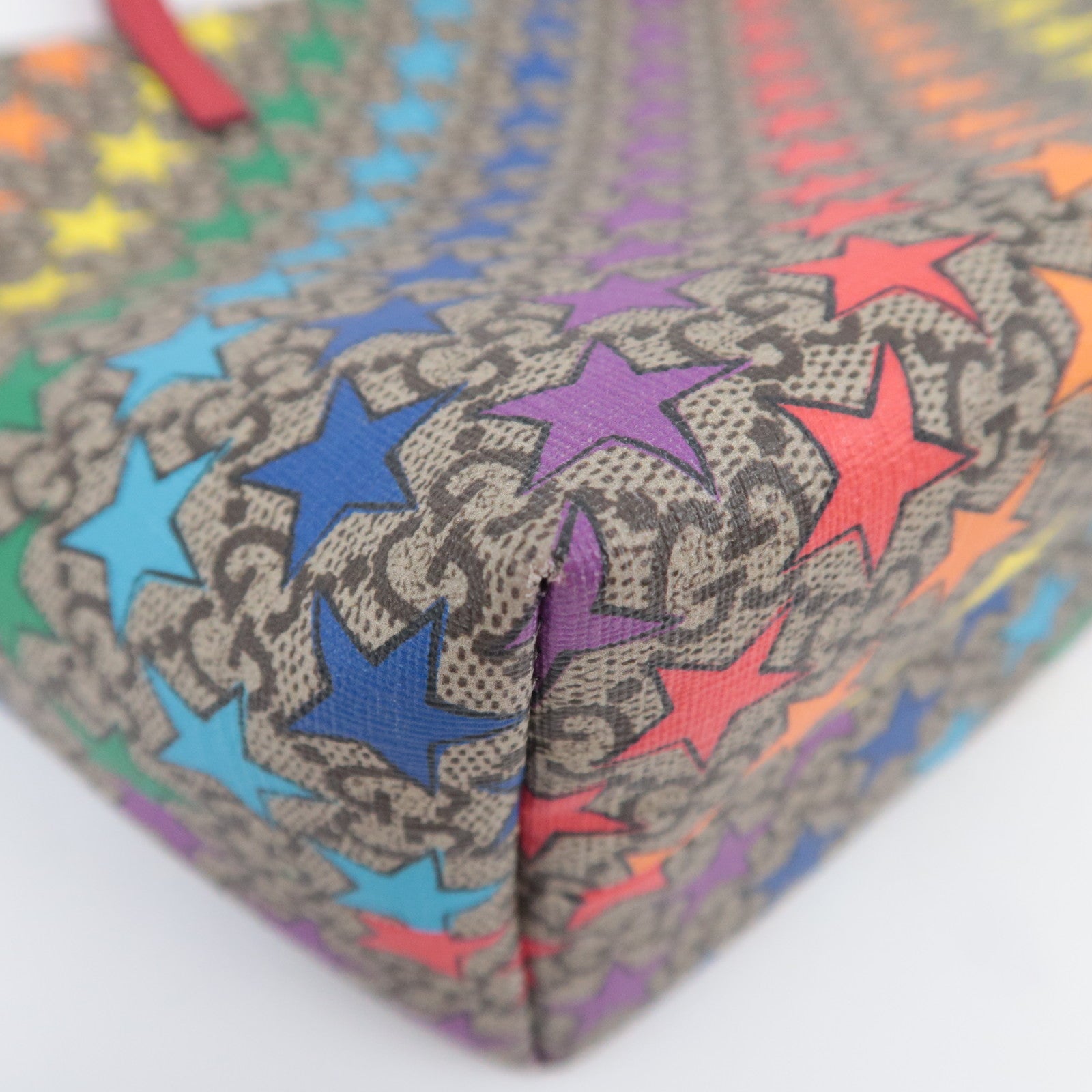 GUCCI Children's Rainbow Star Tote Bag GG Supreme 410812