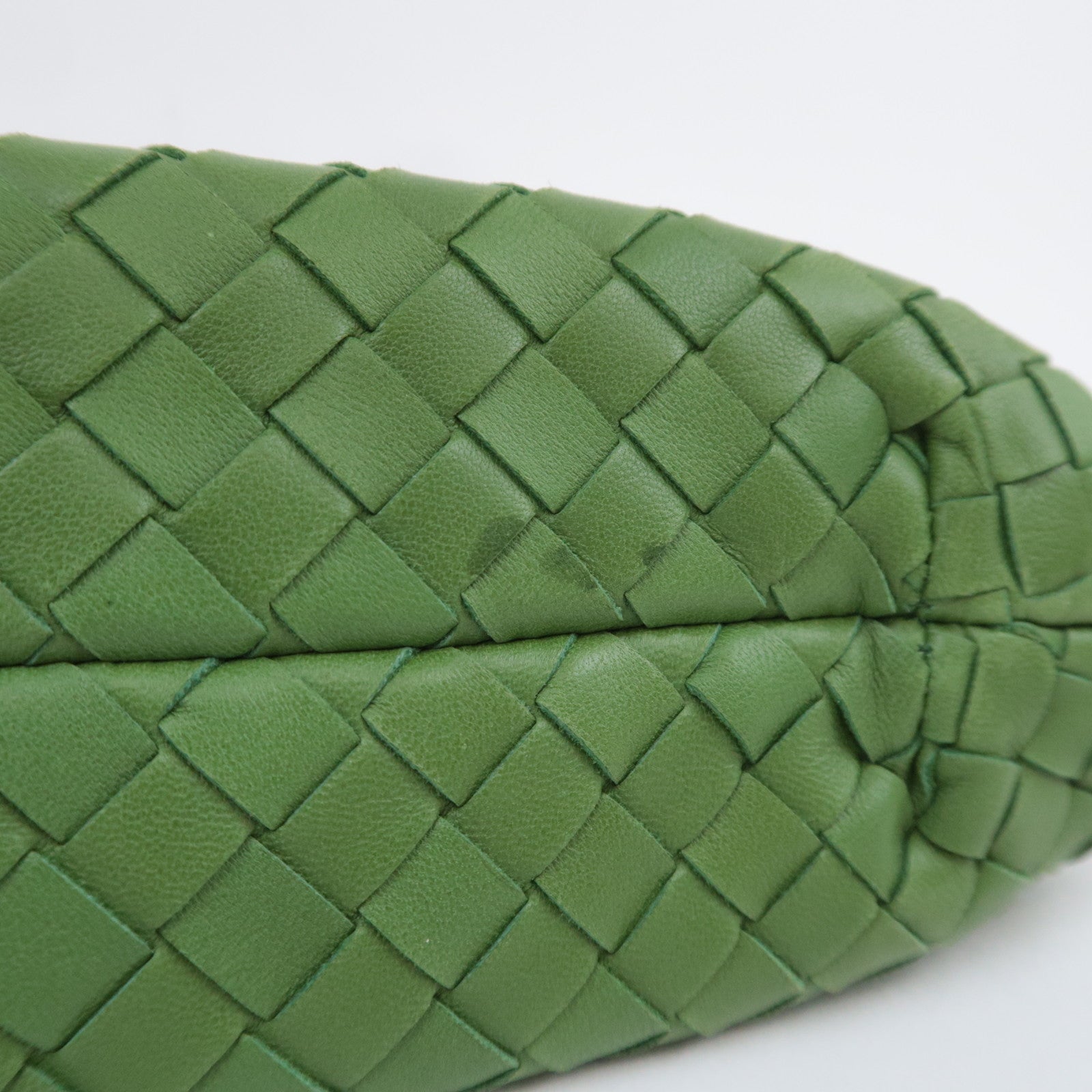 BOTTEGA VENETA Intrecciato Capri Handbag Green 162112