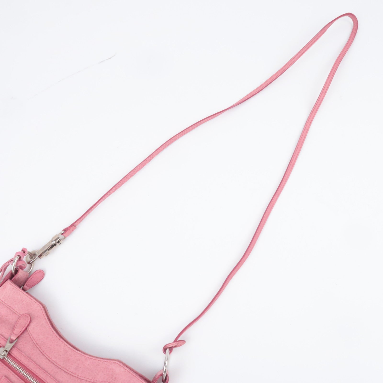 BALENCIAGA Giant Hip Leather Shoulder Bag Pink 237203