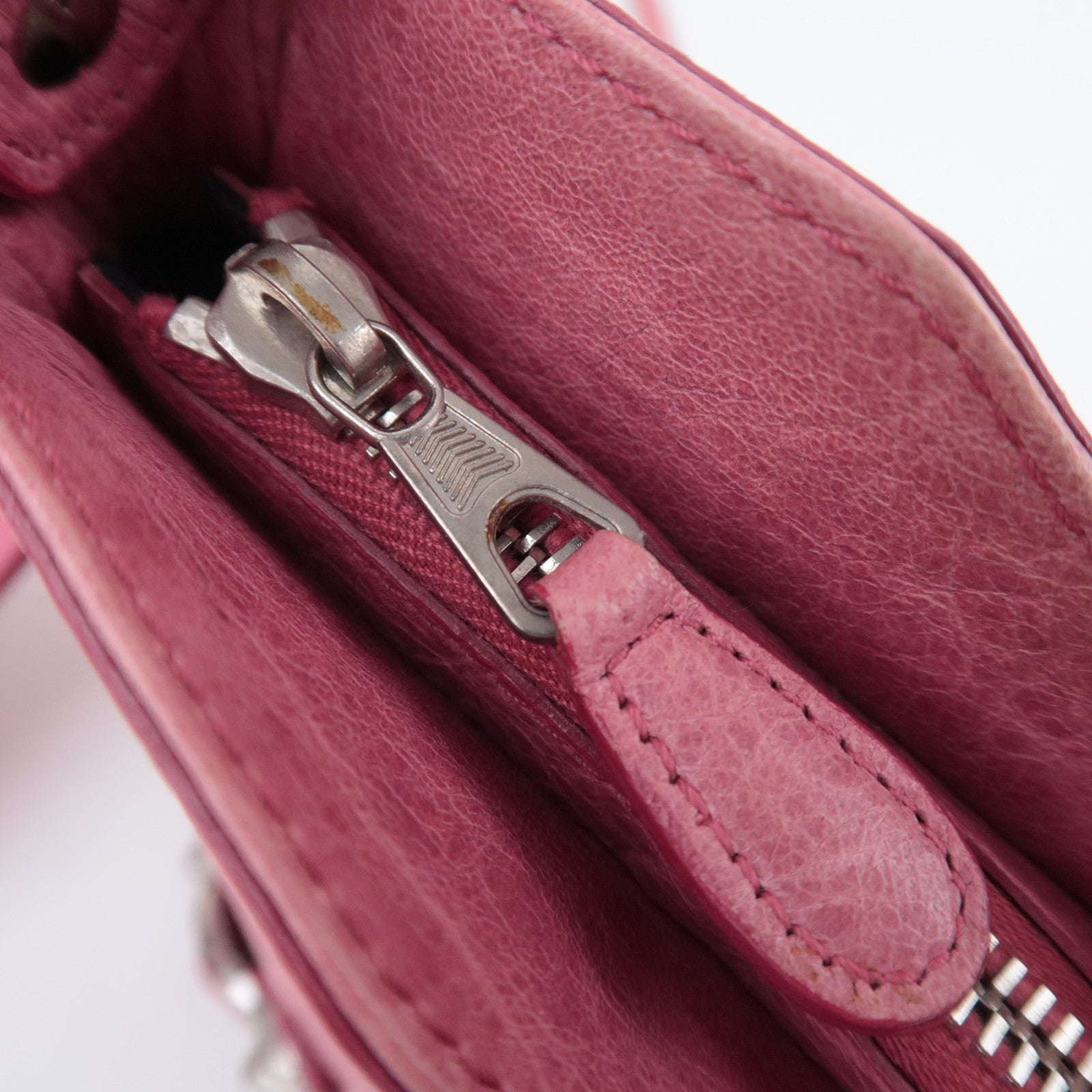 BALENCIAGA Giant Hip Leather Shoulder Bag Pink 237203