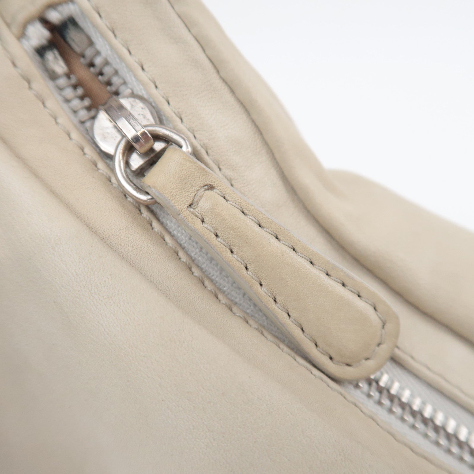Christian Dior Gypsy Ruffle Hobo Bag Light Gray