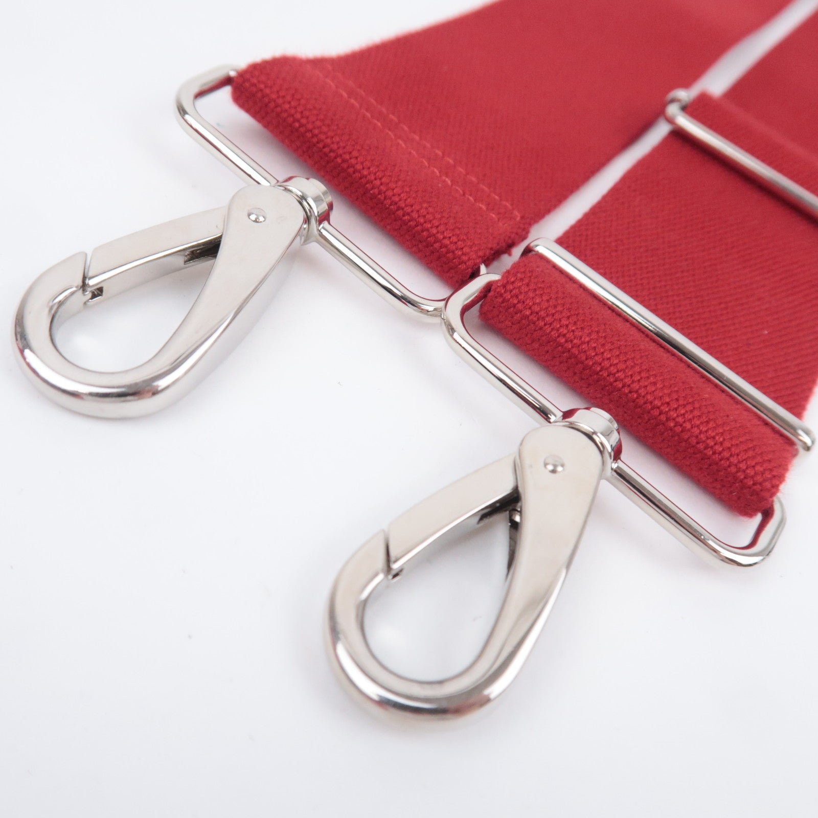 PRADA Canapa 2Way Canvas Tote Bag Red 1BG186