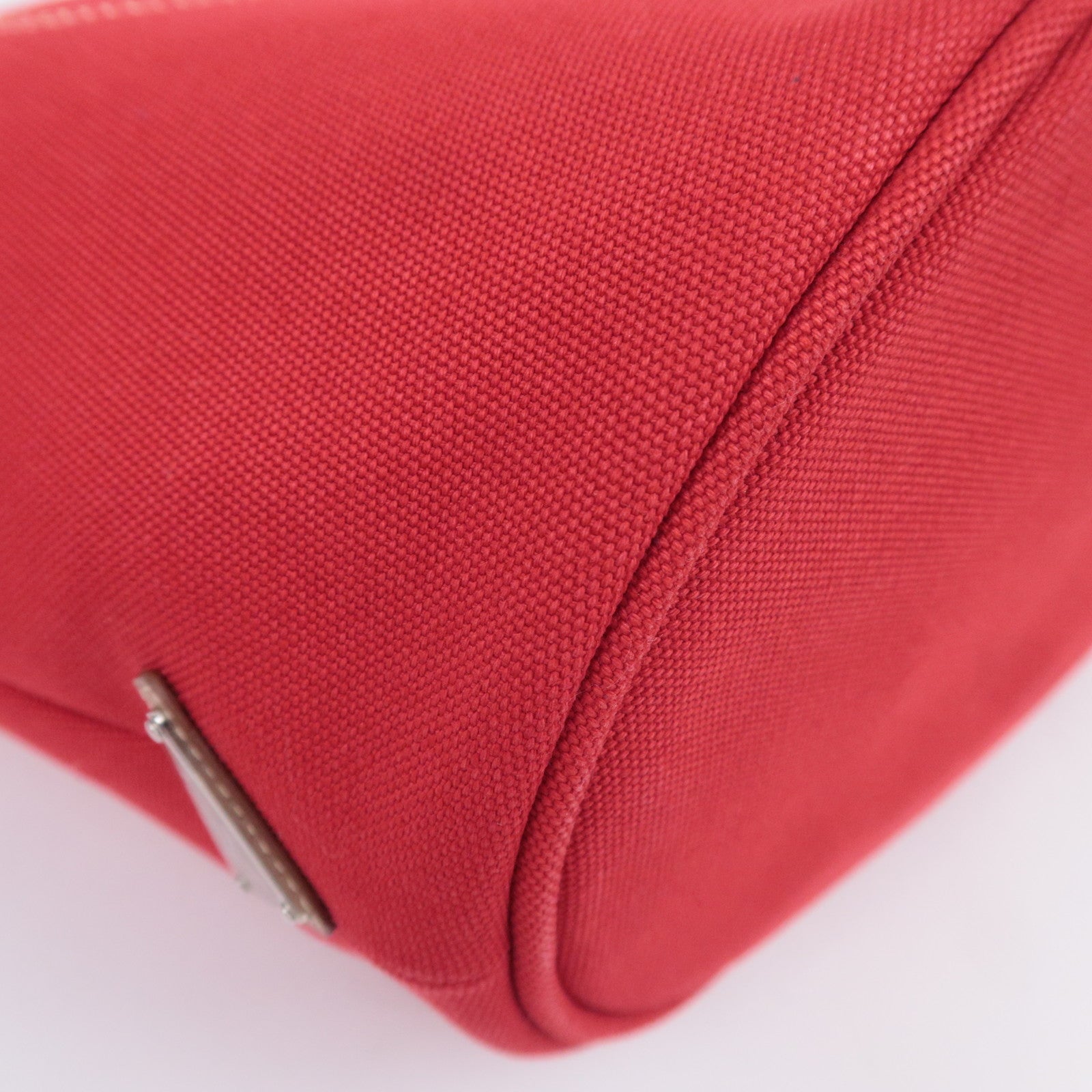 PRADA Canapa 2Way Canvas Tote Bag Red 1BG186