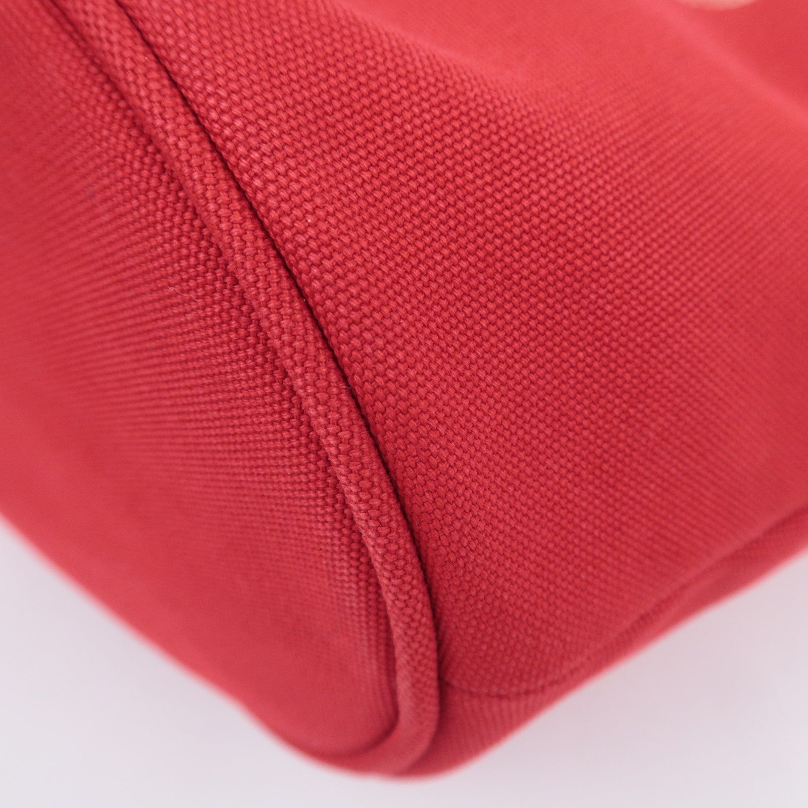 PRADA Canapa 2Way Canvas Tote Bag Red 1BG186