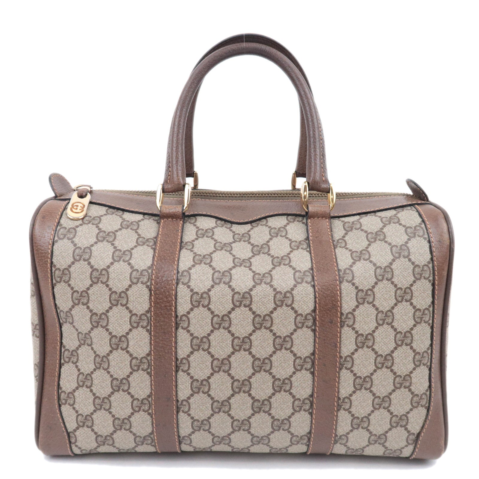 GUCCI Old GUCCI GG Plus Boston Bag Brown 002.98.890660
