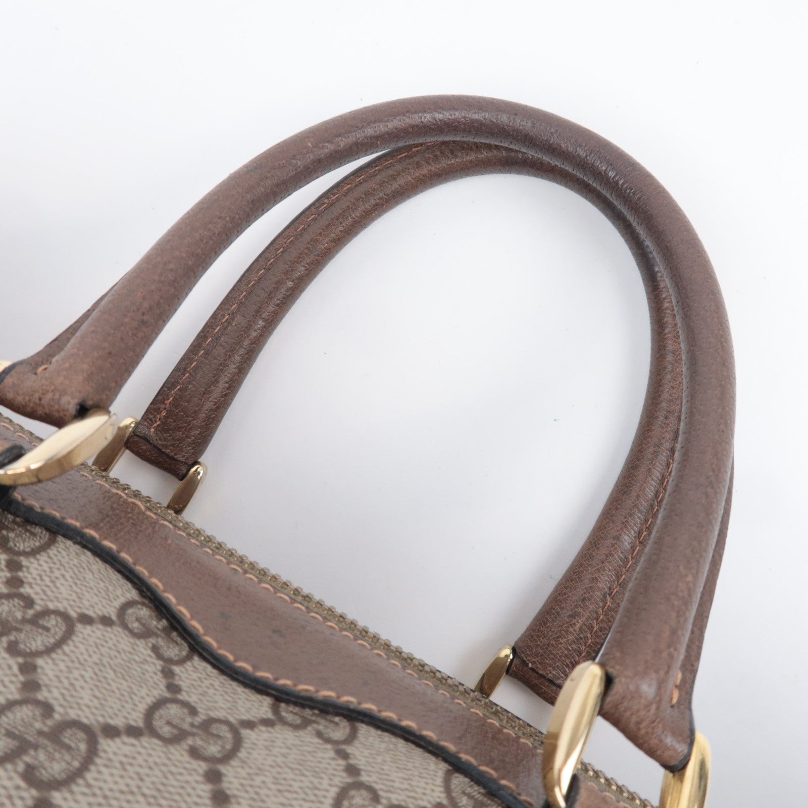GUCCI Old GUCCI GG Plus Boston Bag Brown 002.98.8