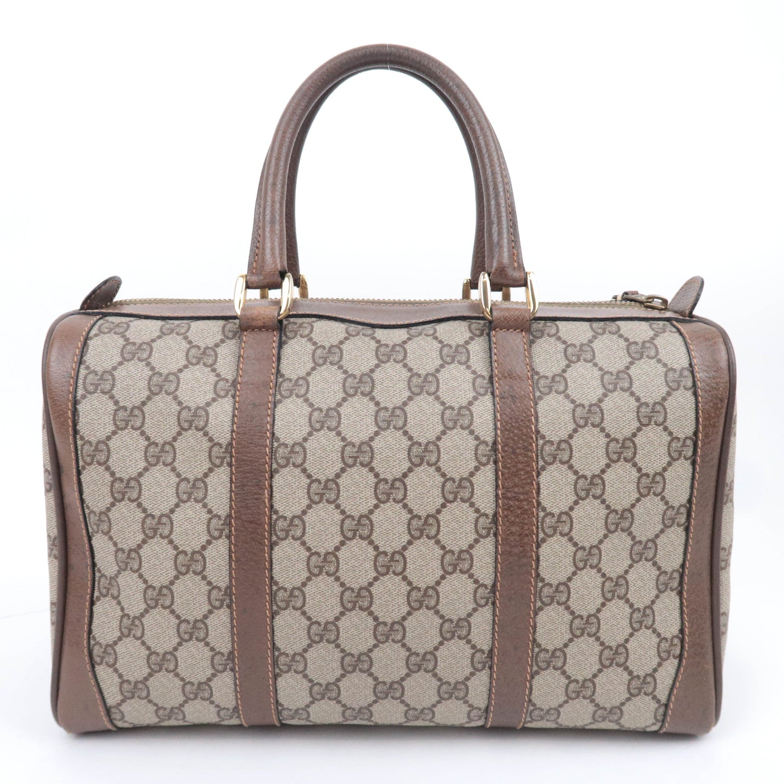 GUCCI Old GUCCI GG Plus Boston Bag Brown 002.98.8
