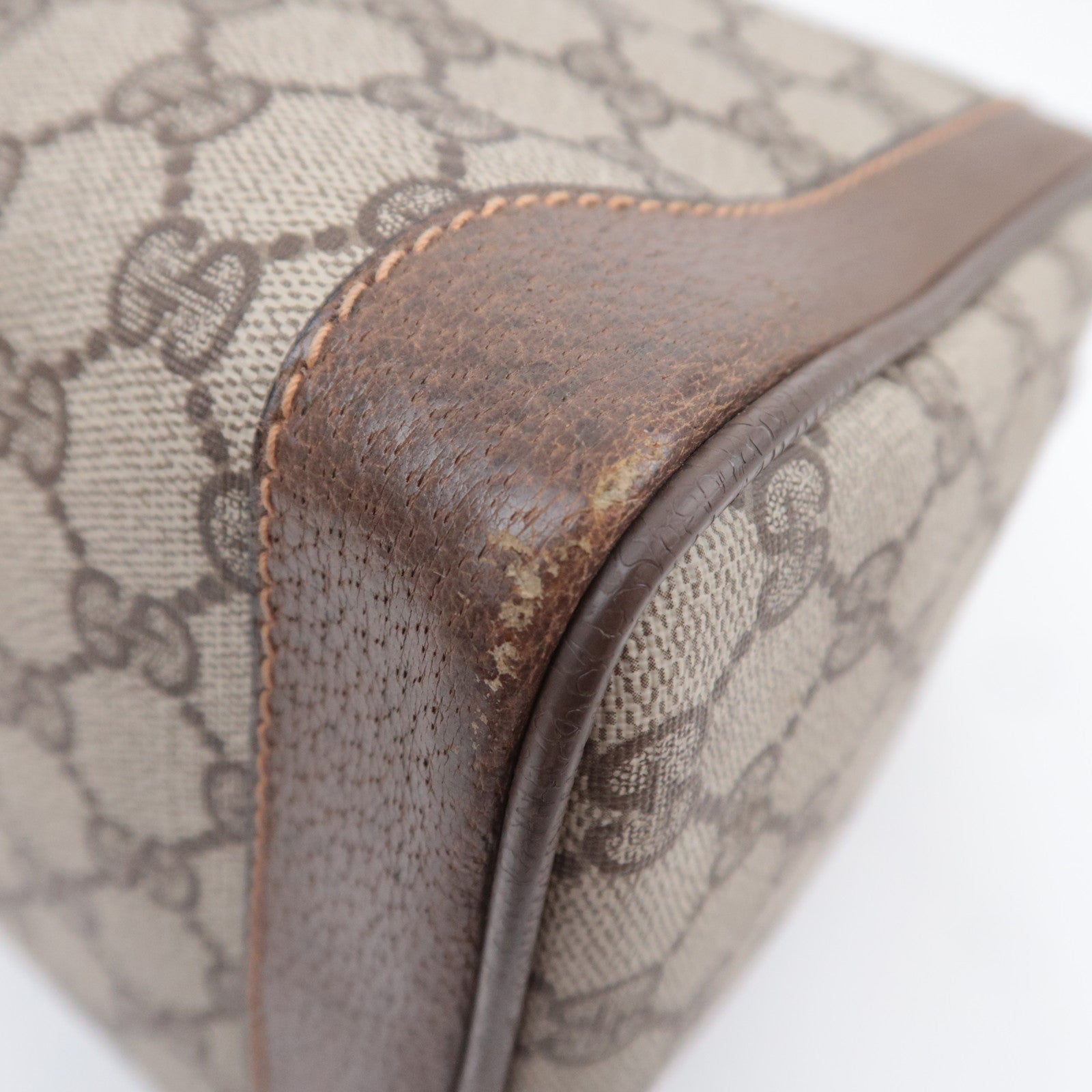 GUCCI Old GUCCI GG Plus Boston Bag Brown 002.98.8