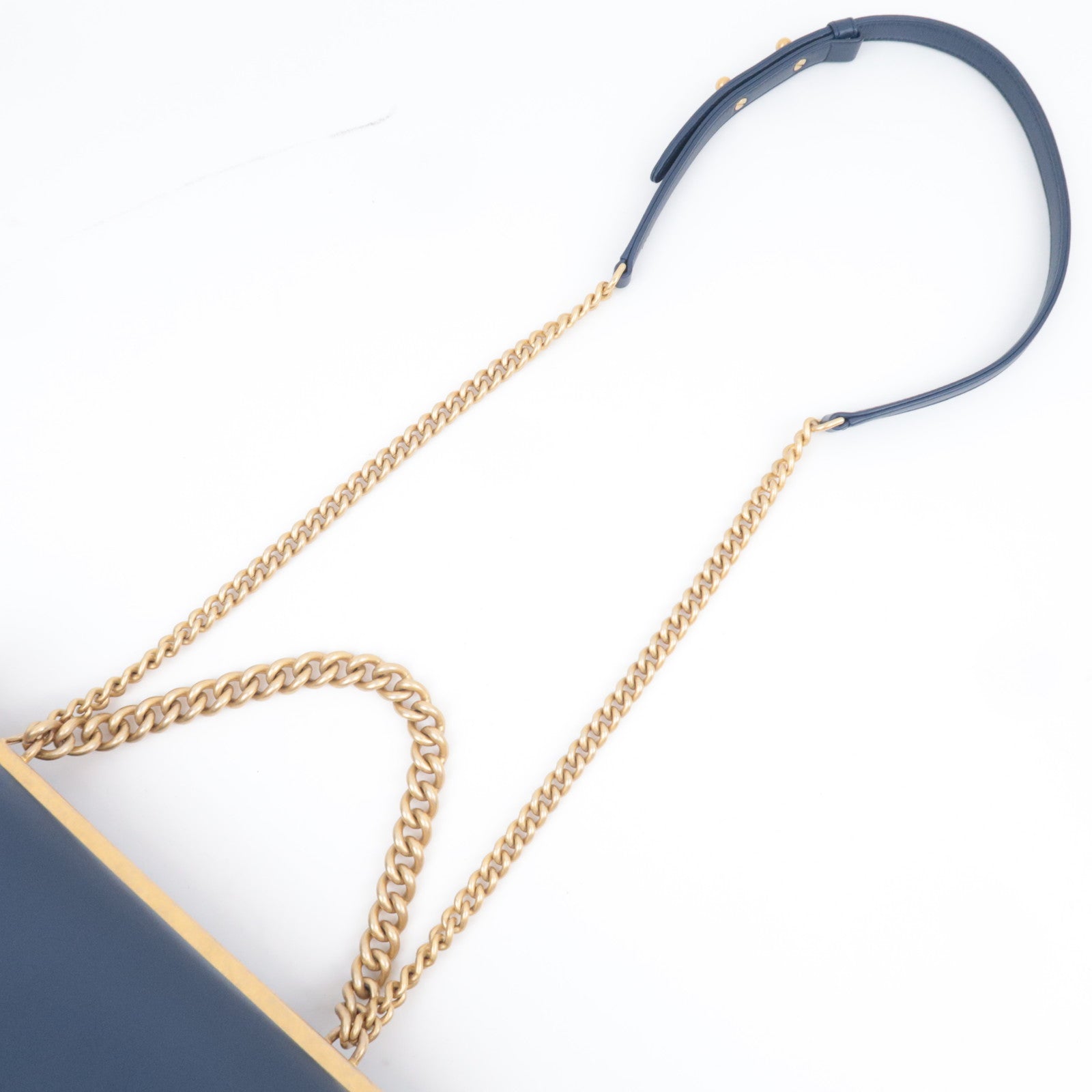 CHANEL Matelasse 31 RUE CAMBON 2Way Chain Shoulder Bag Lambskin Navy Gold HDW