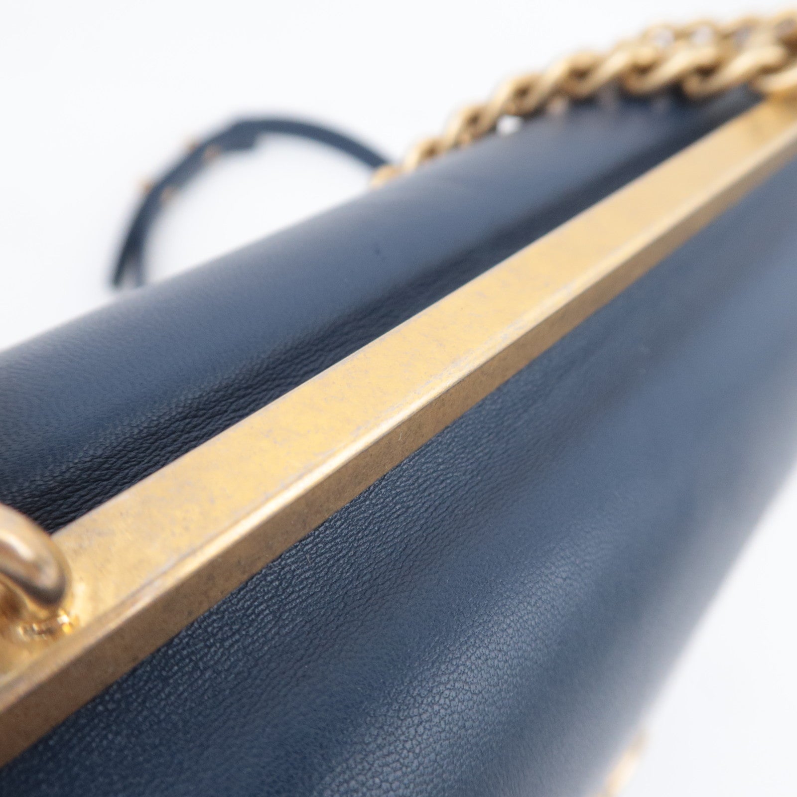 CHANEL Matelasse 31 RUE CAMBON 2Way Chain Shoulder Bag Lambskin Navy Gold HDW