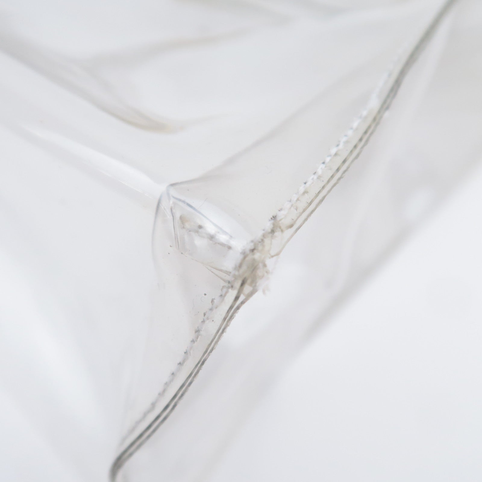 HERMES Vinyl Kelly Clear Handbag