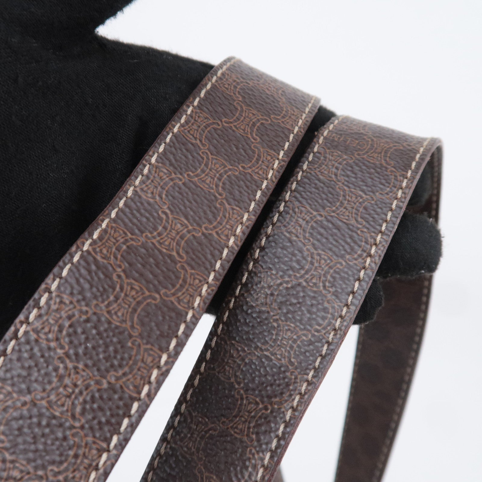 CELINE Macadam PVC Tote Bag Brown