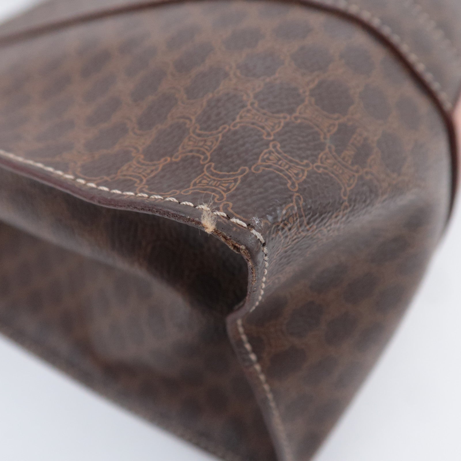 CELINE Macadam PVC Tote Bag Brown