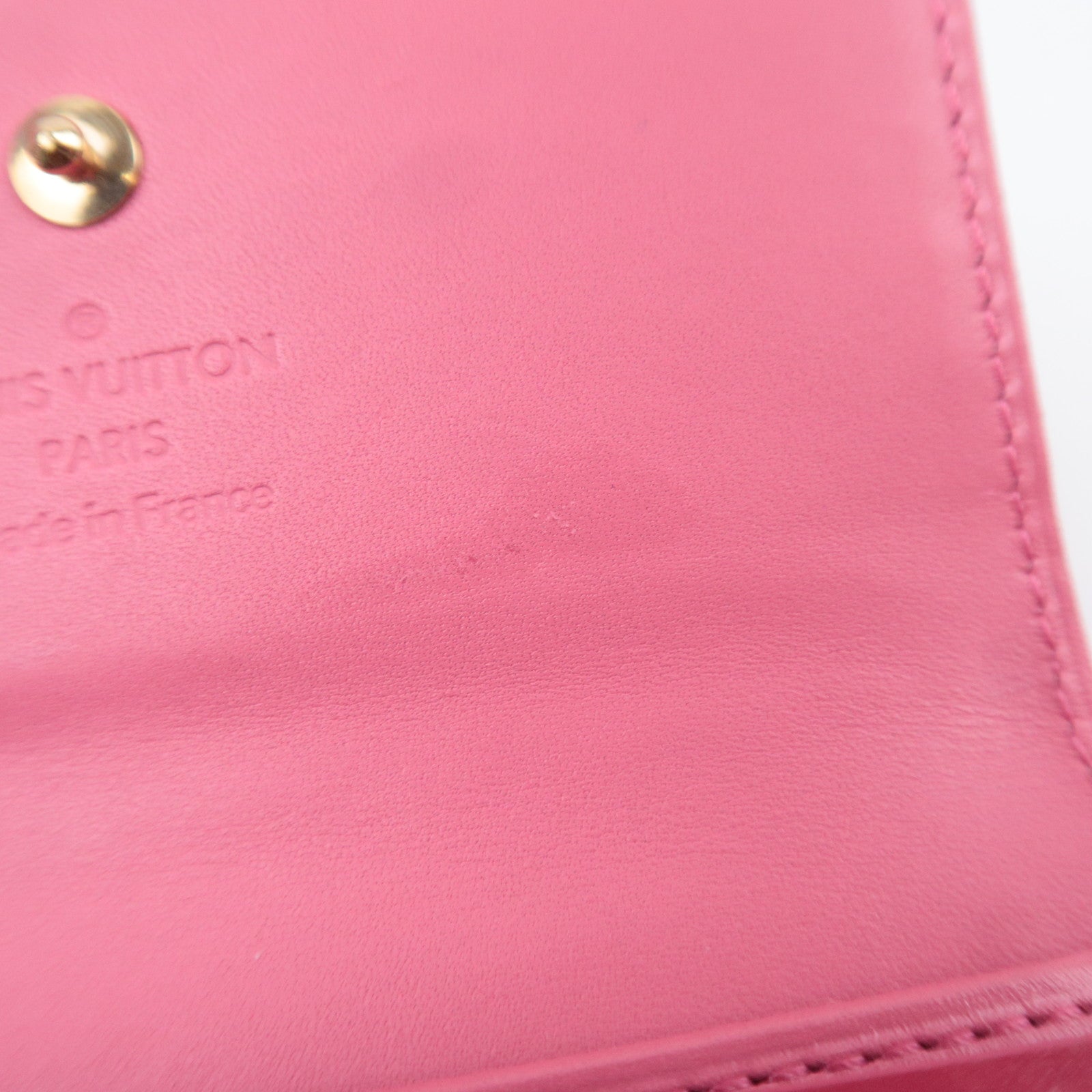 Louis Vuitton Monogram Vernis Portefeuille Elise Wallet Framboise M93576